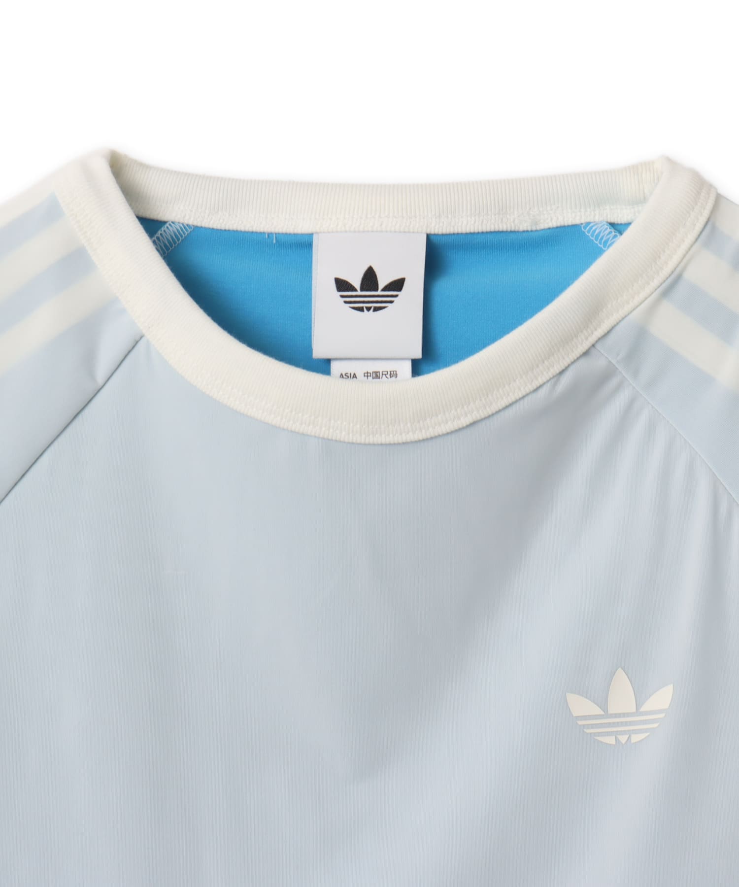 adidas DOUBLE LAYERED CALI T-SHIRT オフホワイト/スカイラッシュの画像