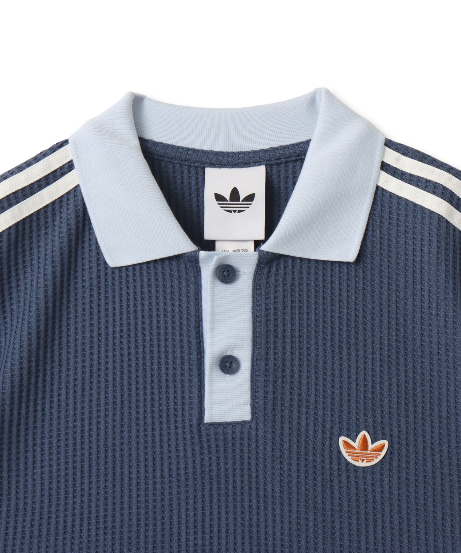 adidas WAFFLE KNIT POLO SHIRT プリラブドインクの画像