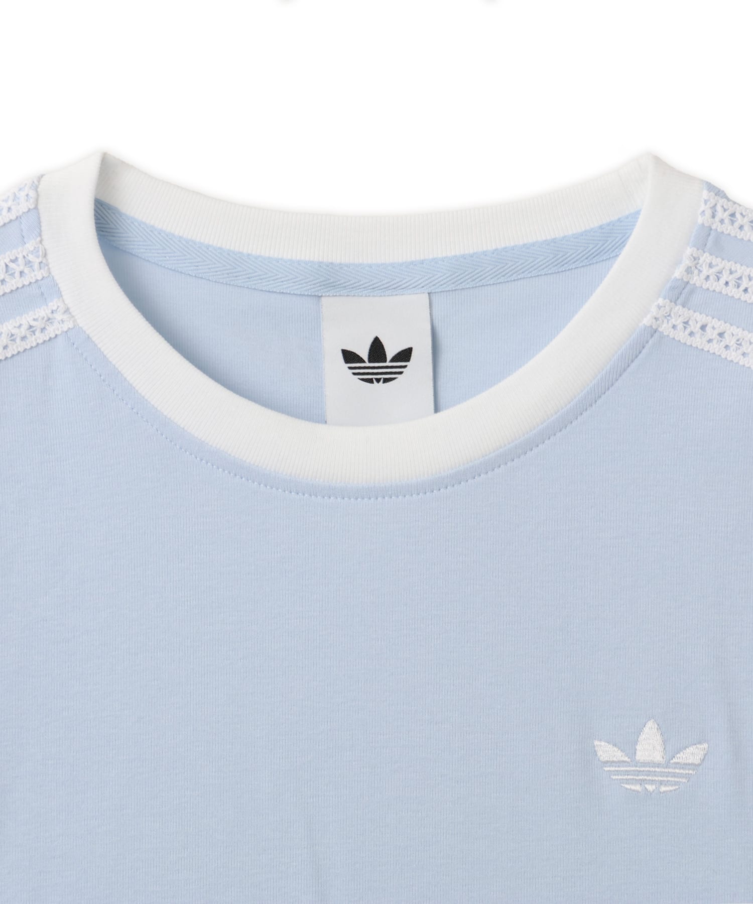 adidas 3 STRIPES TEE クリスタルスカイの画像