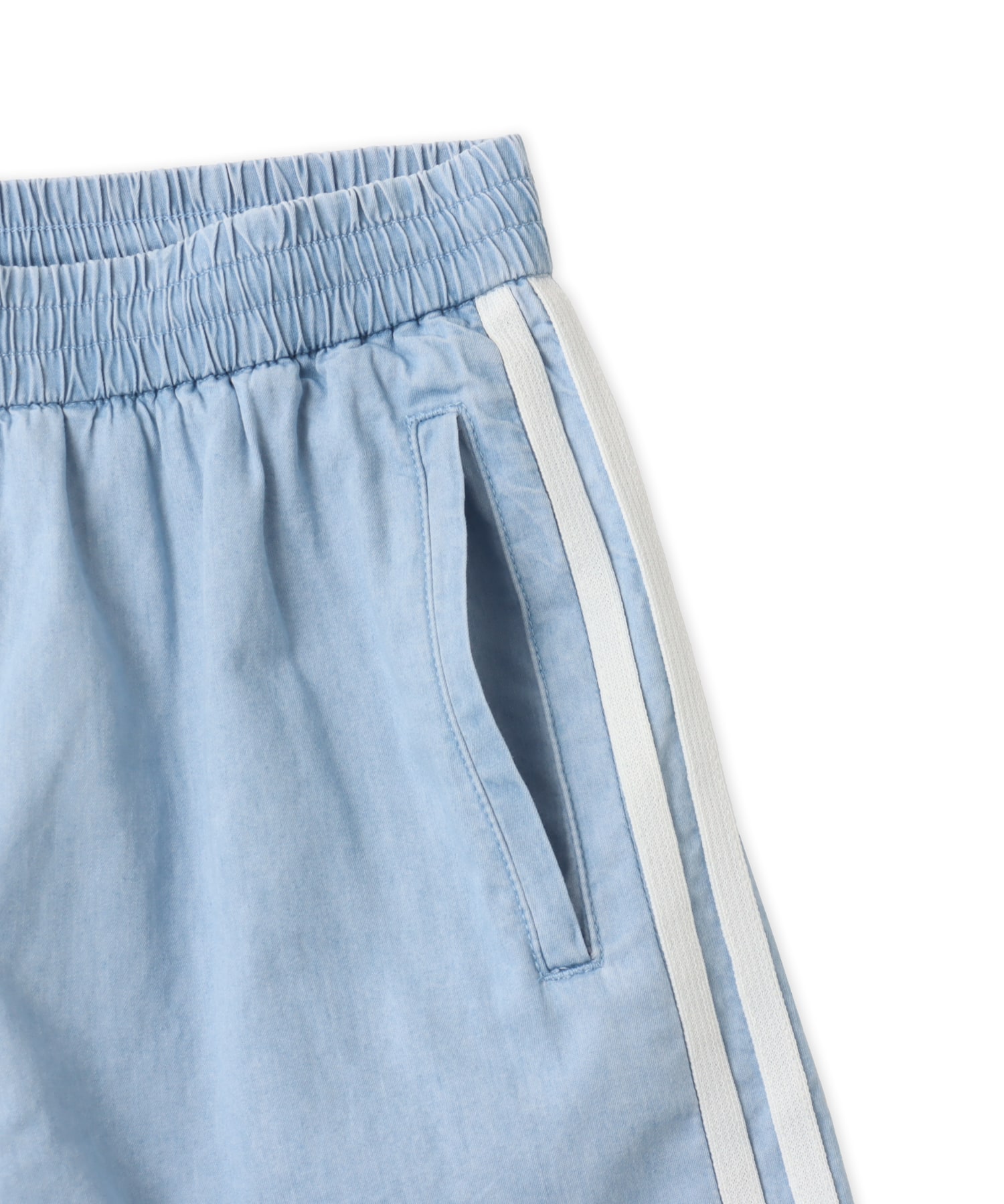 adidas SUMMER GLOW DENIM SHORTS ライトデニムの画像