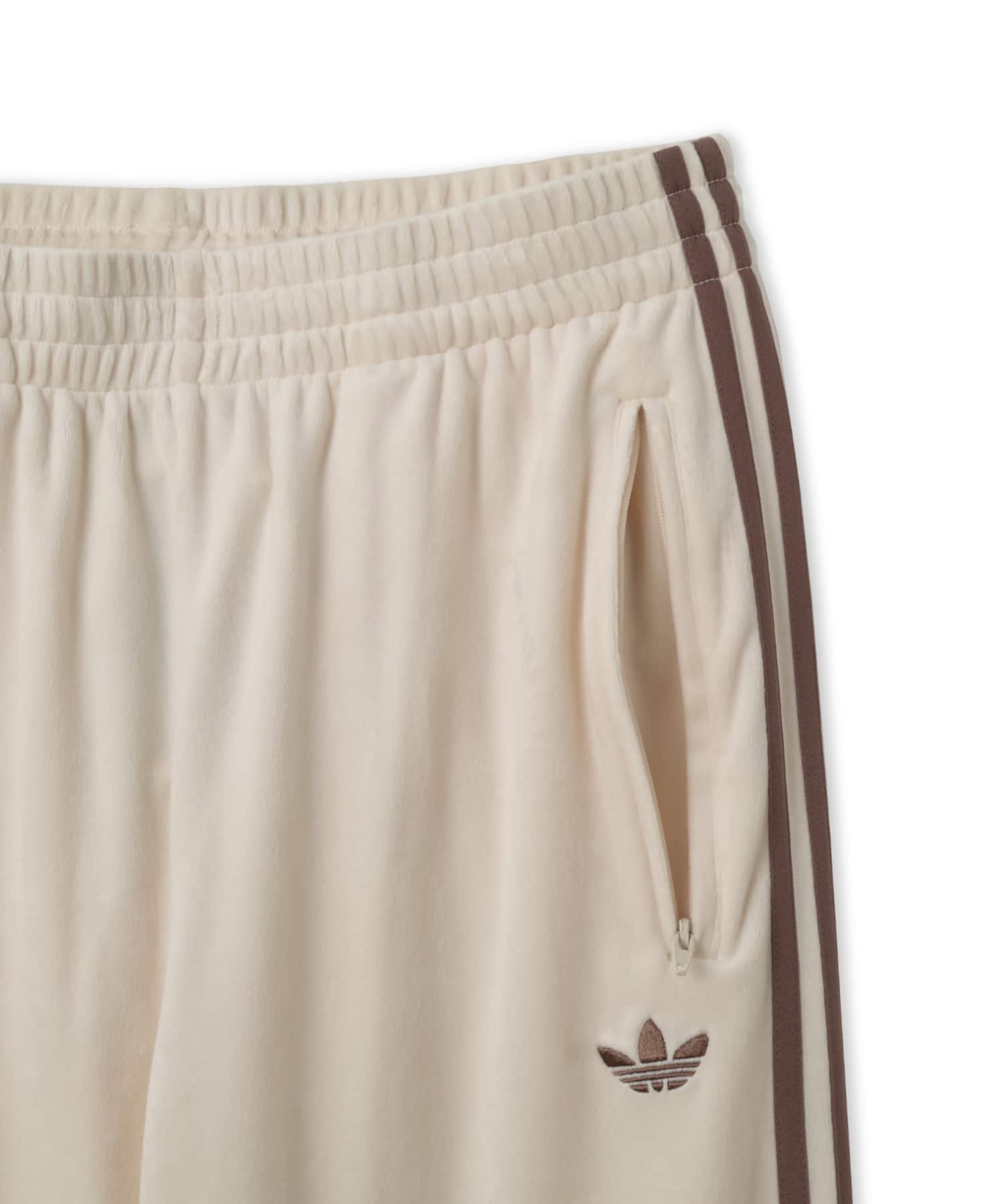adidas FIREBIRD VELOUR TRACK PANTS ワンダーホワイトの画像