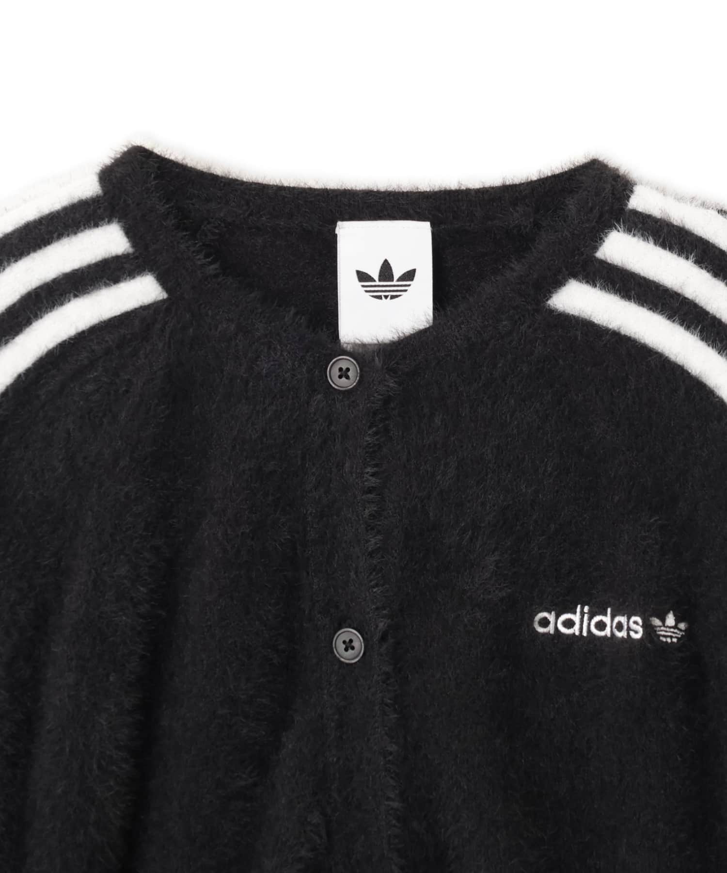 adidas FLUFFY CARDIGAN ブラックの画像