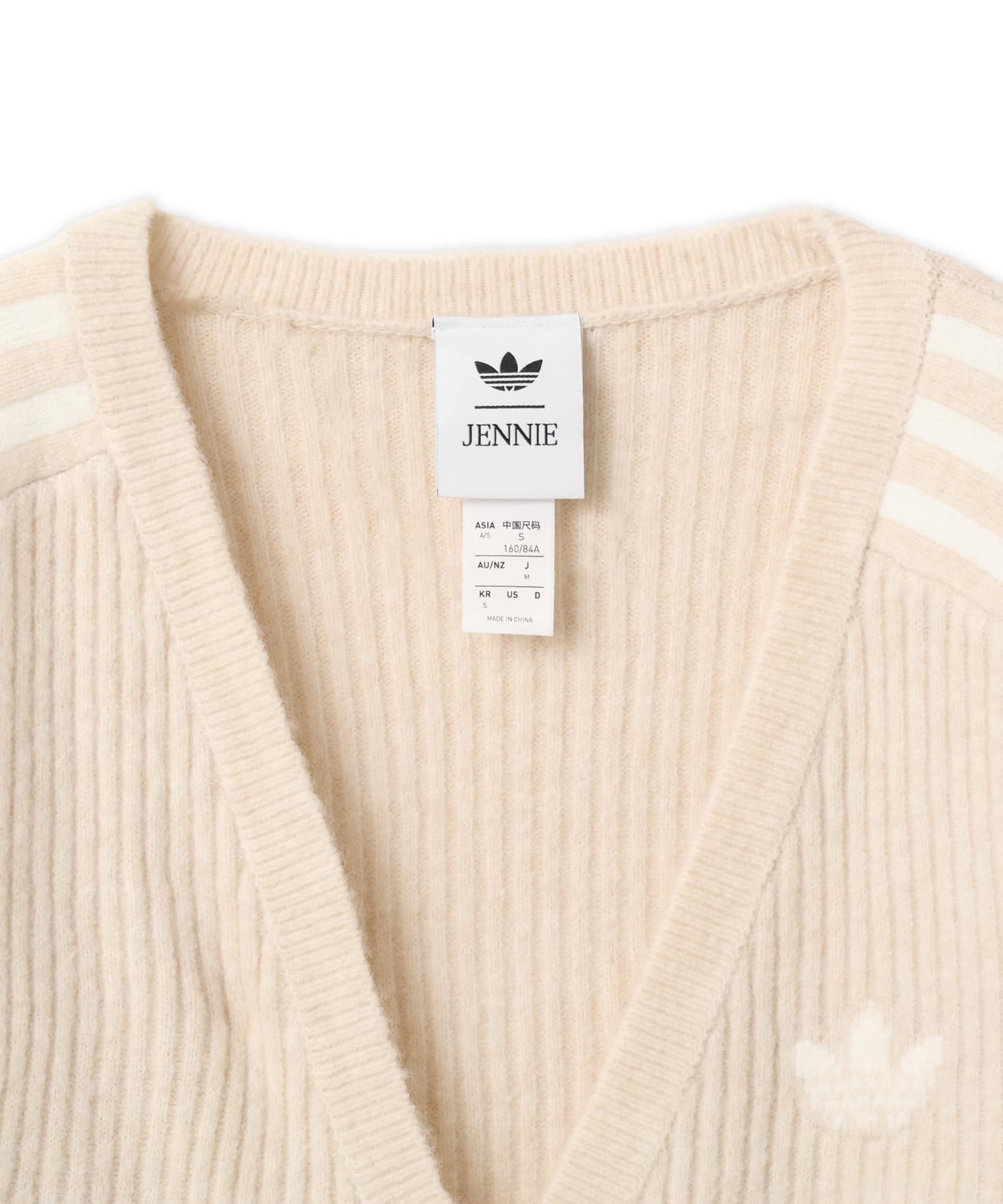 adidas JENNIE KNITTED WRAP AROUND CARDIGAN クリアブラウンの画像