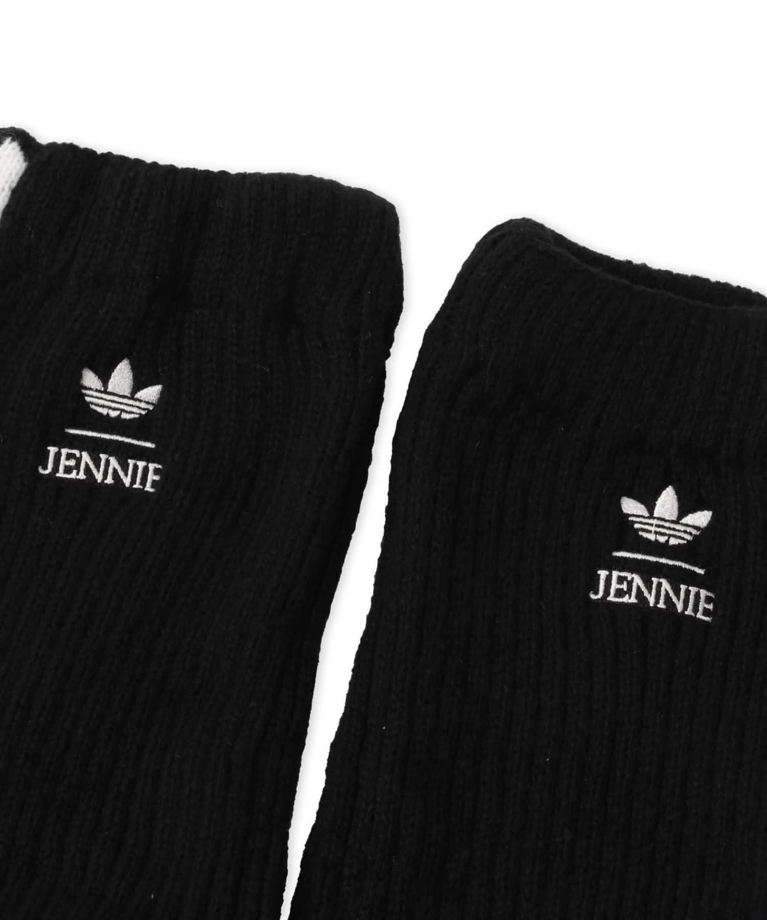 adidas JENNIE KNEE HIGH LEG WARMERS ブラック/ホワイトの画像