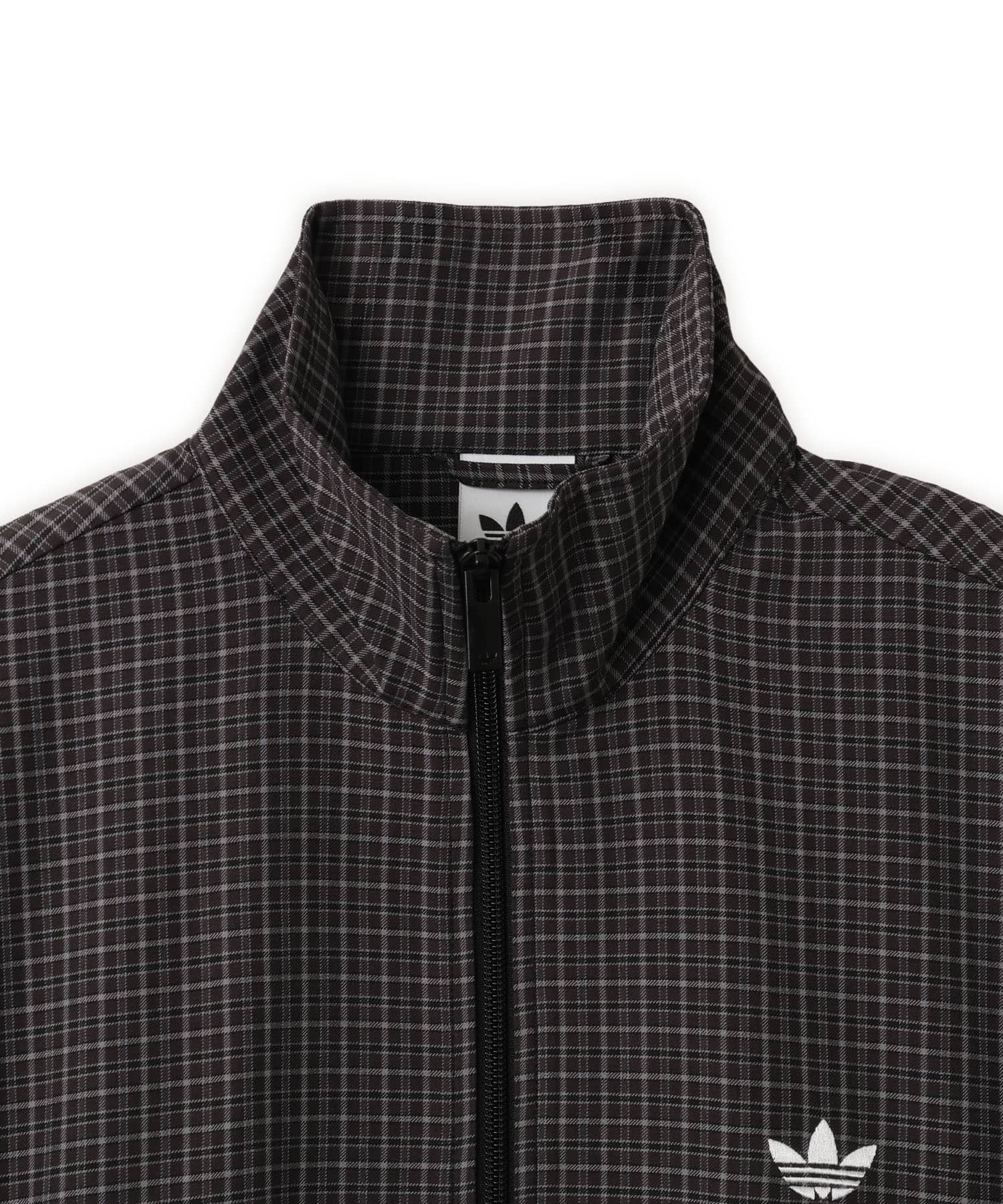adidas CHECKS TRACK TOP ブラック/グレースリーの画像
