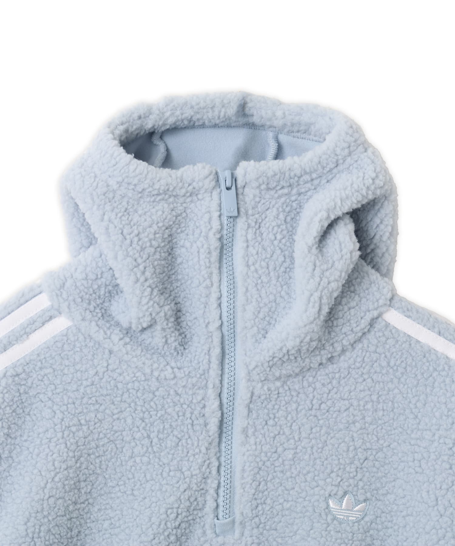 adidas JENNIE FLEECE HOODIE JACKET ワンダーブルーの画像