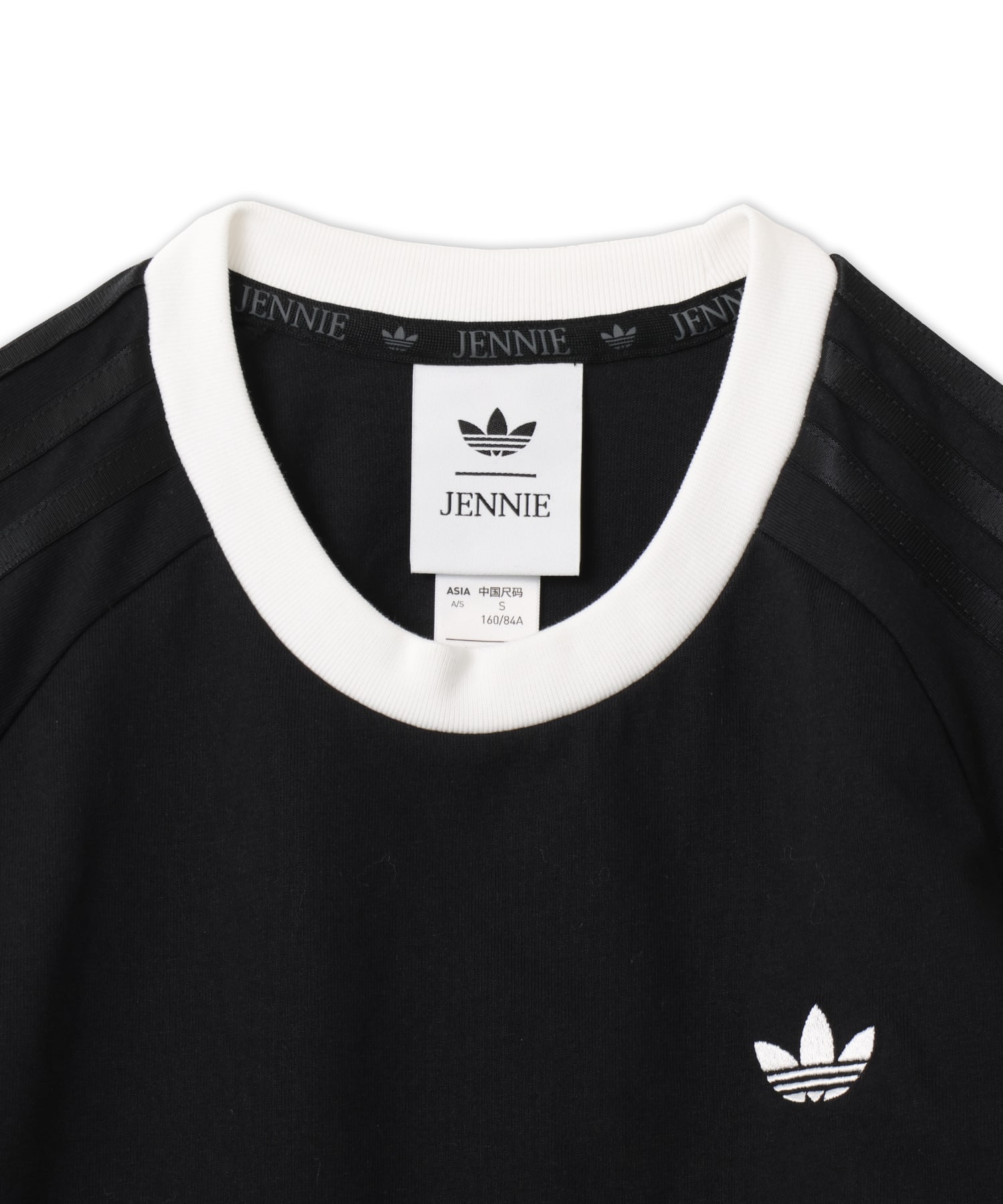 adidas JENNIE LAYERED T-SHIRT ブラックの画像