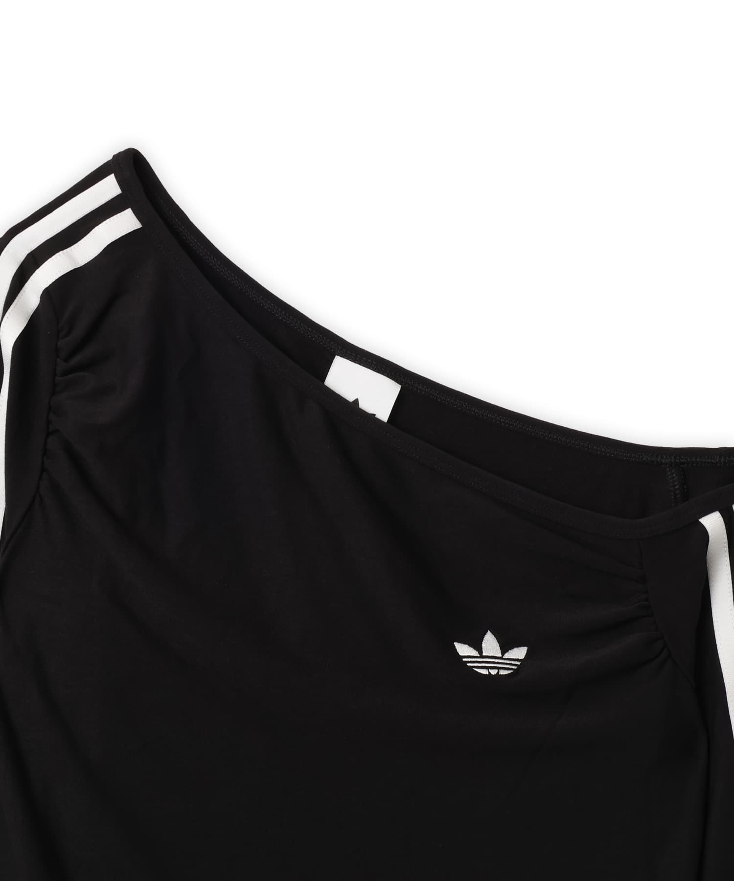 adidas ONE SHOULDER ASYMMETRIC TOP ブラックの画像