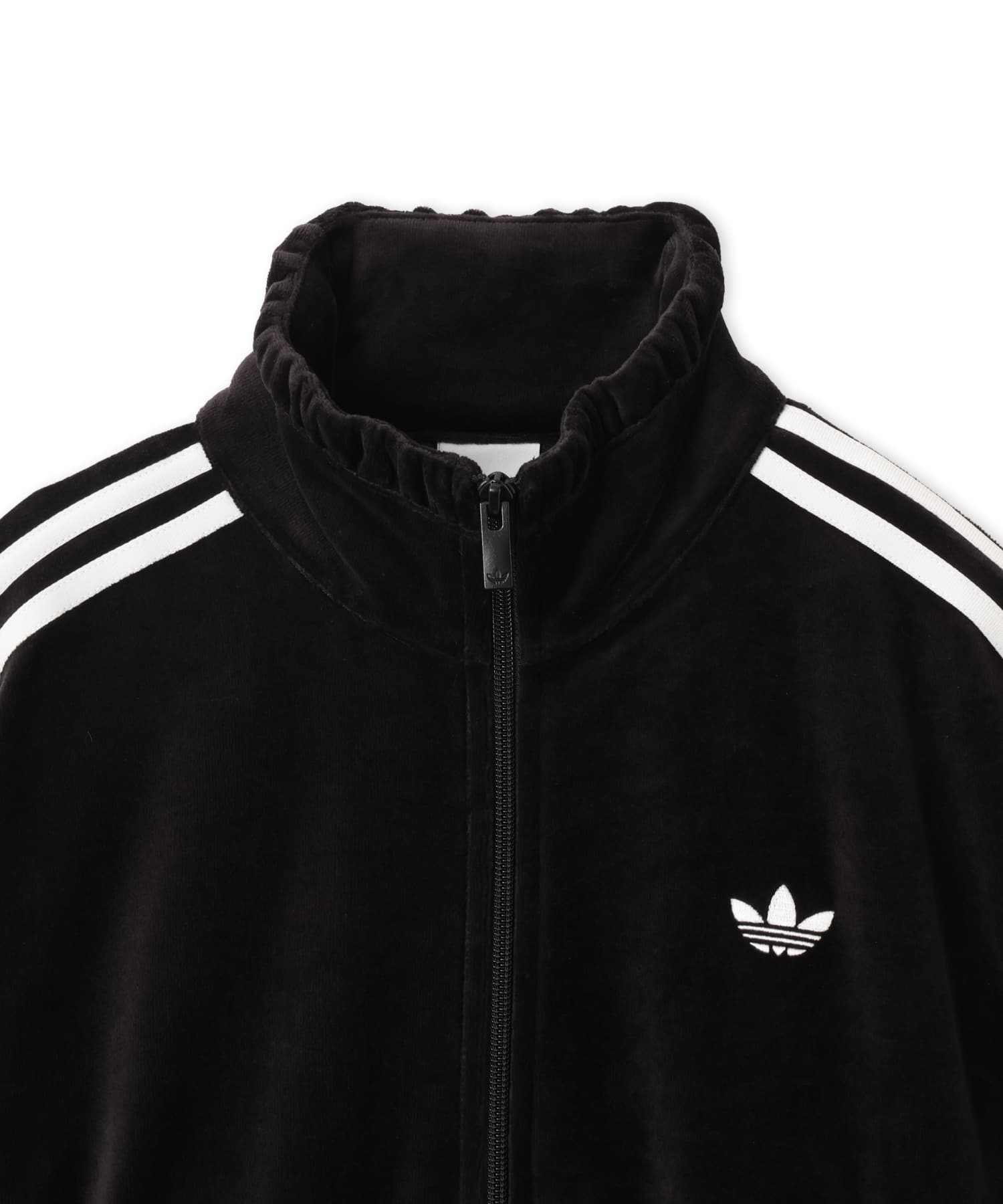 adidas PLEATED VELOUR TRACK TOP ブラックの画像
