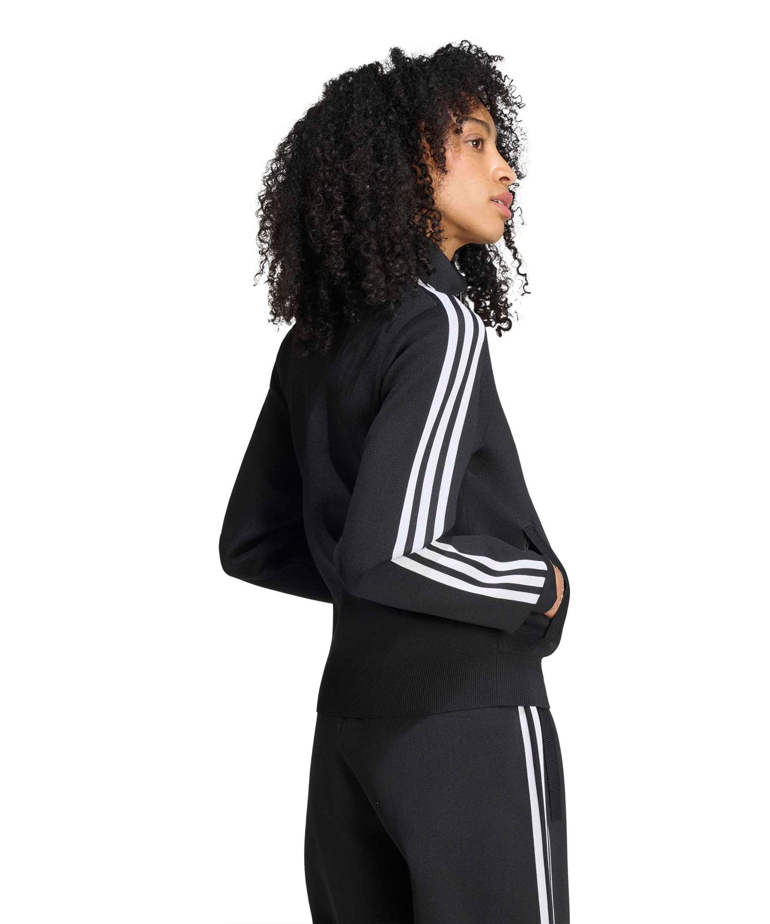 adidas ADILENIUM SLIM KNIT TRACK TOP ブラックの画像