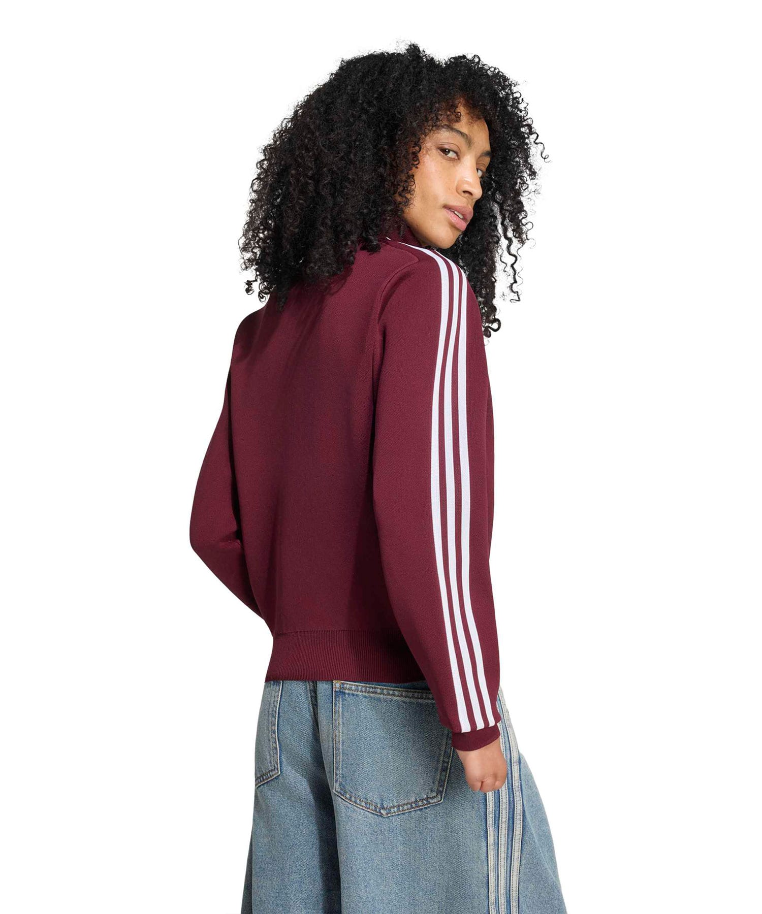 adidas ADILENIUM SLIM KNIT TRACK TOP マルーンの画像