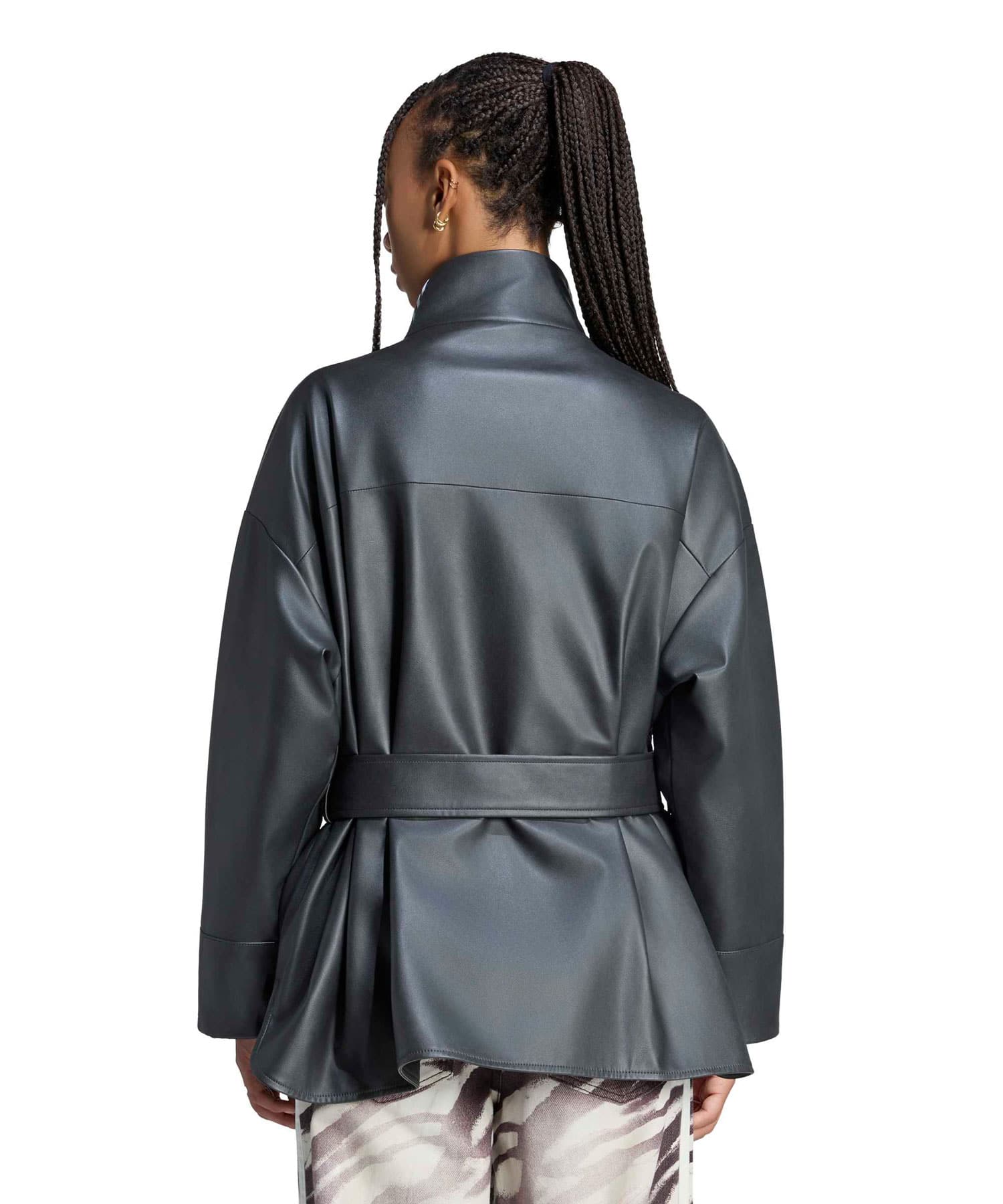adidas ADILENIUM PLEATHER JACKET ブラックの画像