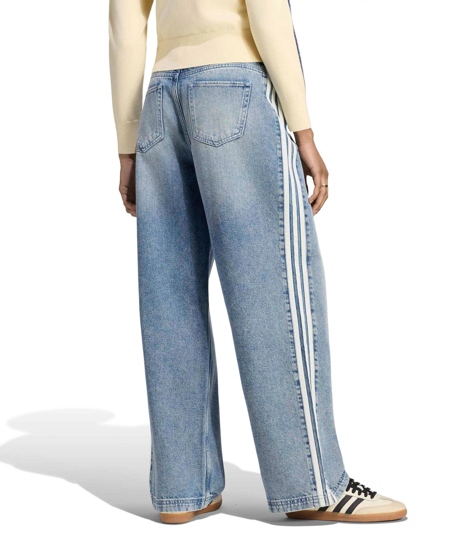 adidas ADILENIUM BAGGY DENIM PANTS ブルーの画像
