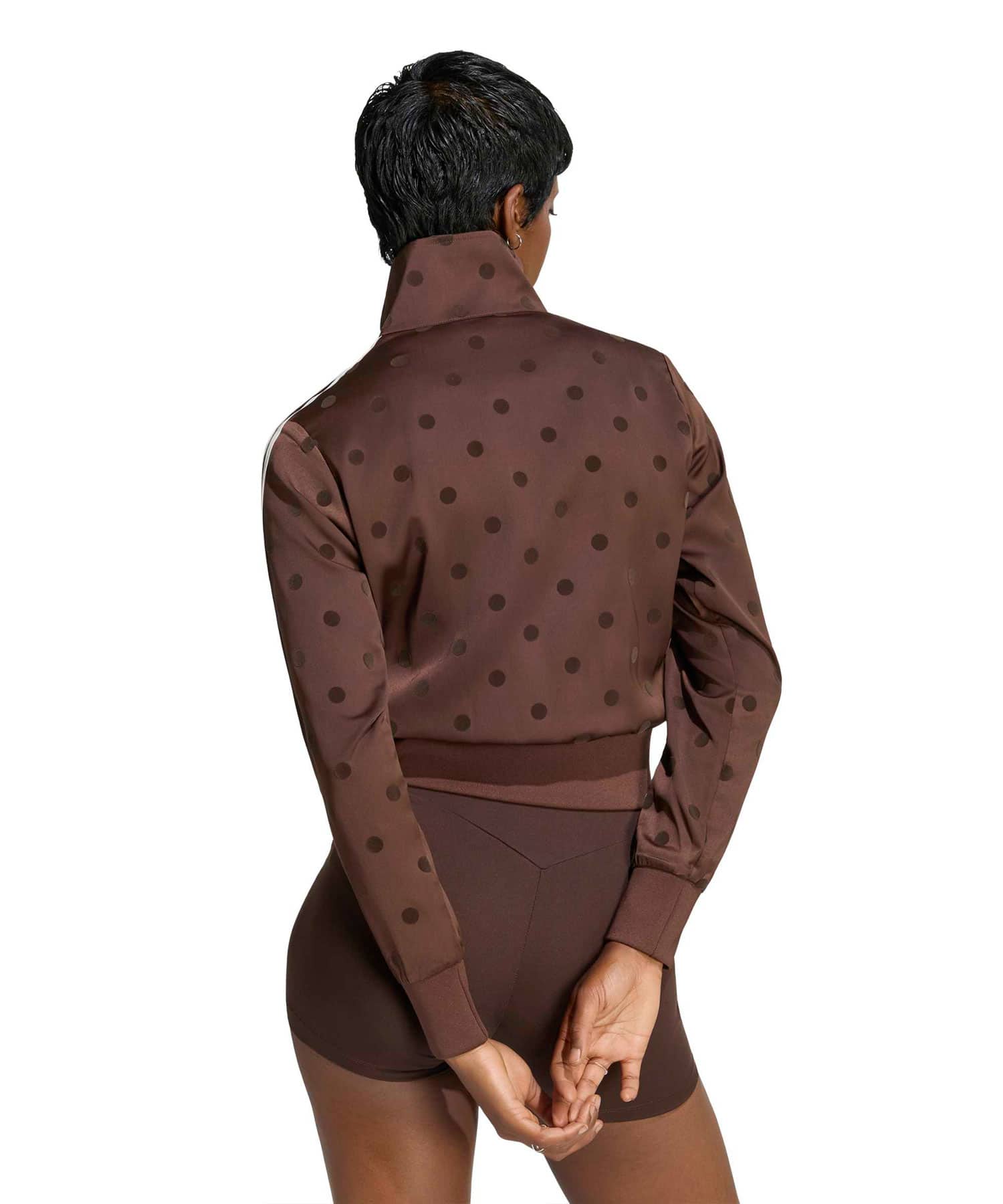 adidas SATIN POLKA DOTS TT TRACK TOP オーバーンの画像