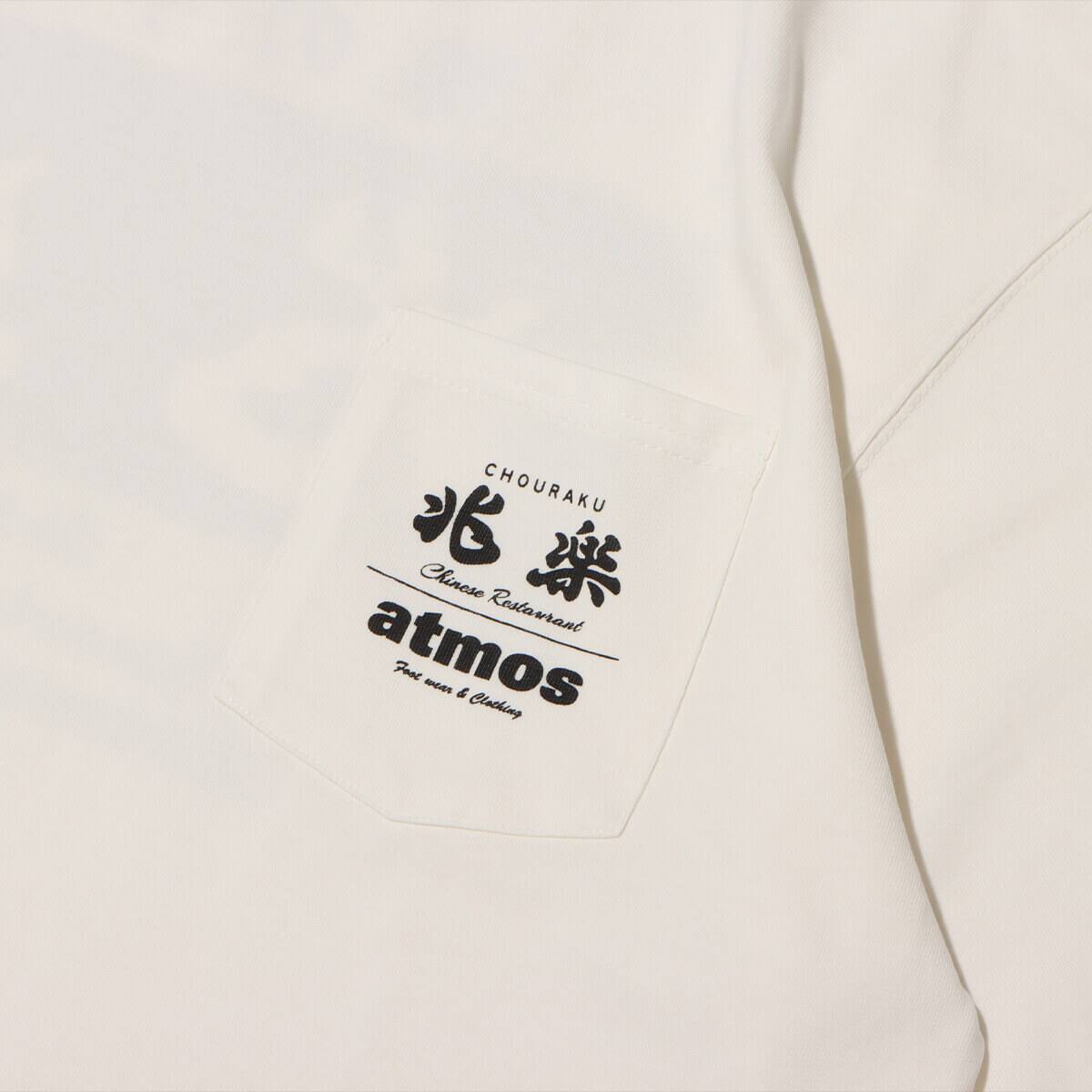 atmos x 兆楽 Vintage Processing T-shirt WHITE 23FA-S