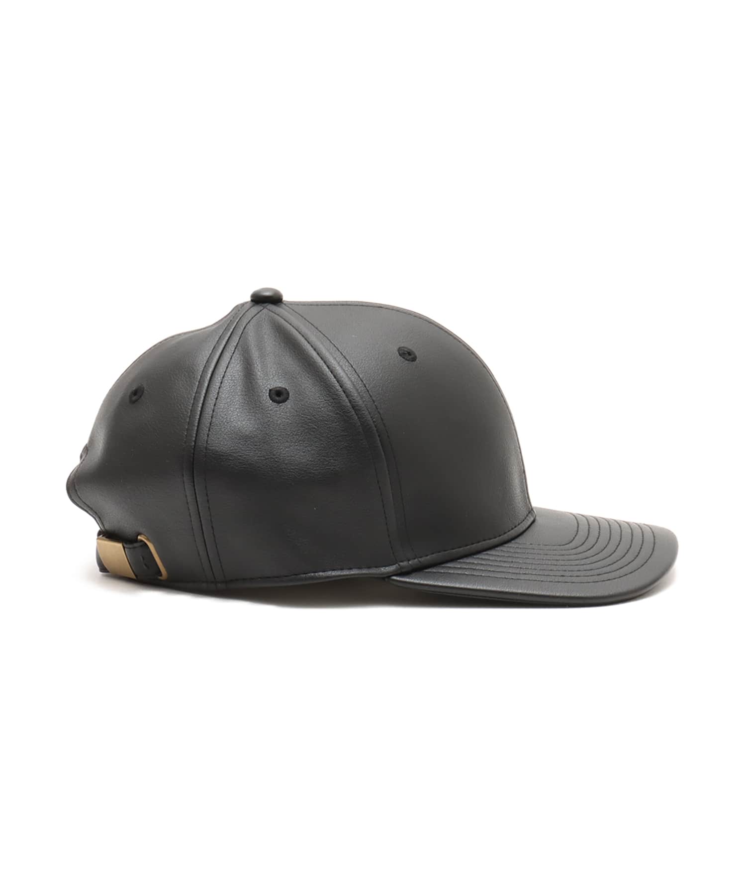 atmos Synthetic Leather Cap BLACKの画像