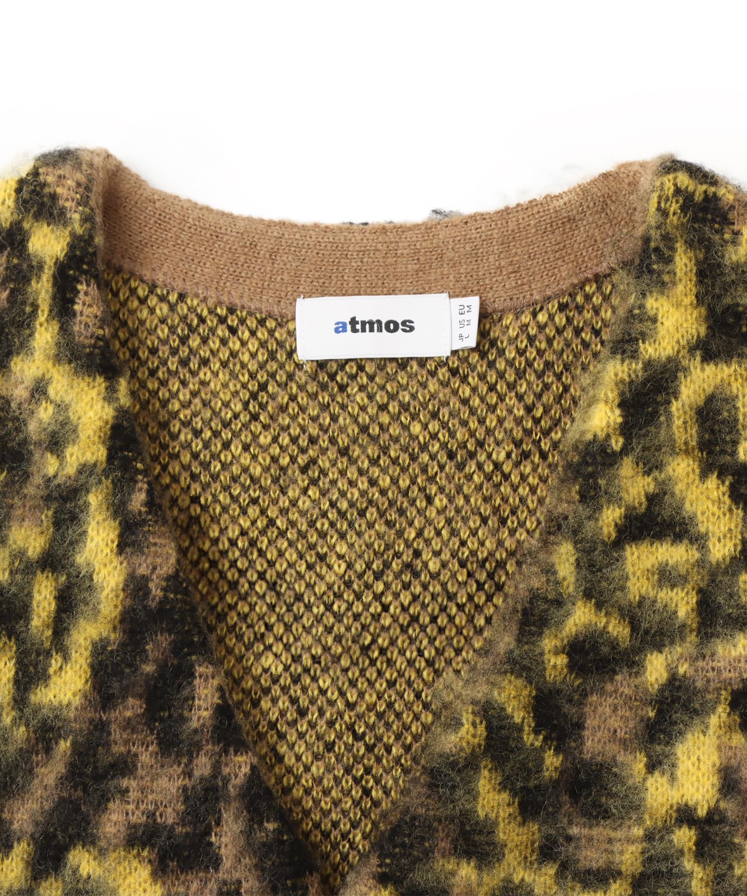 atmos Mohair Cardigan BEIGE LEOPARDの画像