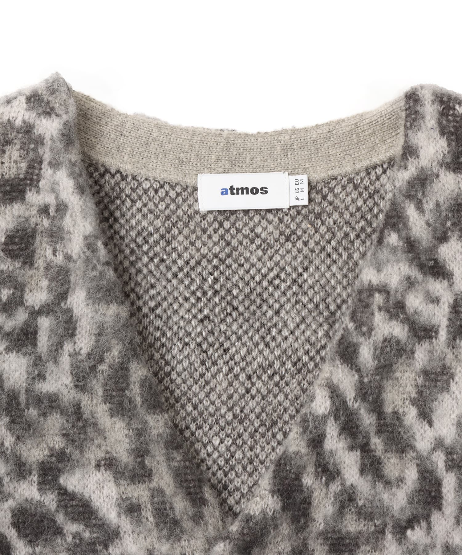 atmos Mohair Cardigan GRAY LEOPARDの画像
