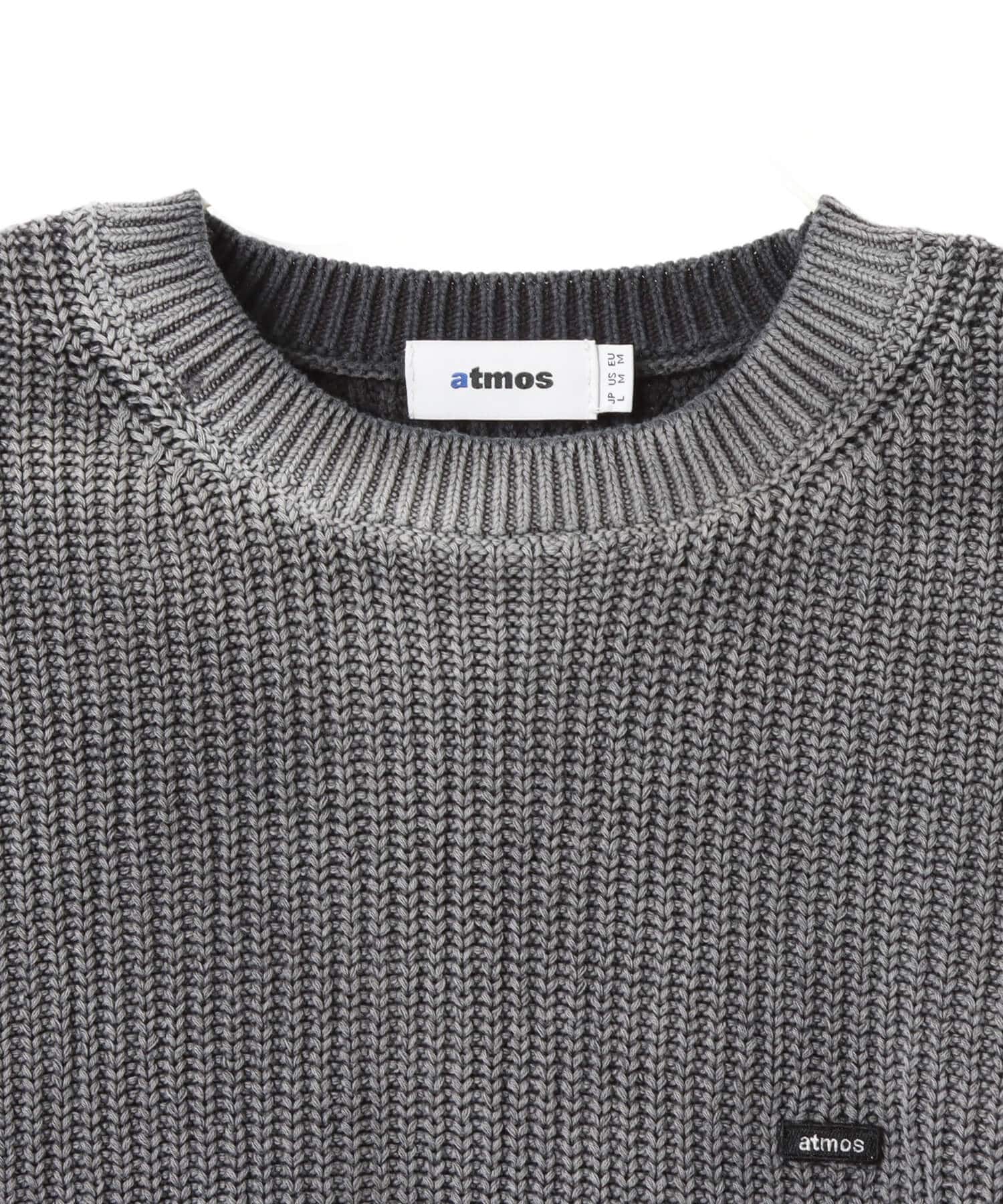 atmos Small Logo Patch Knit Sweater BLACKの画像