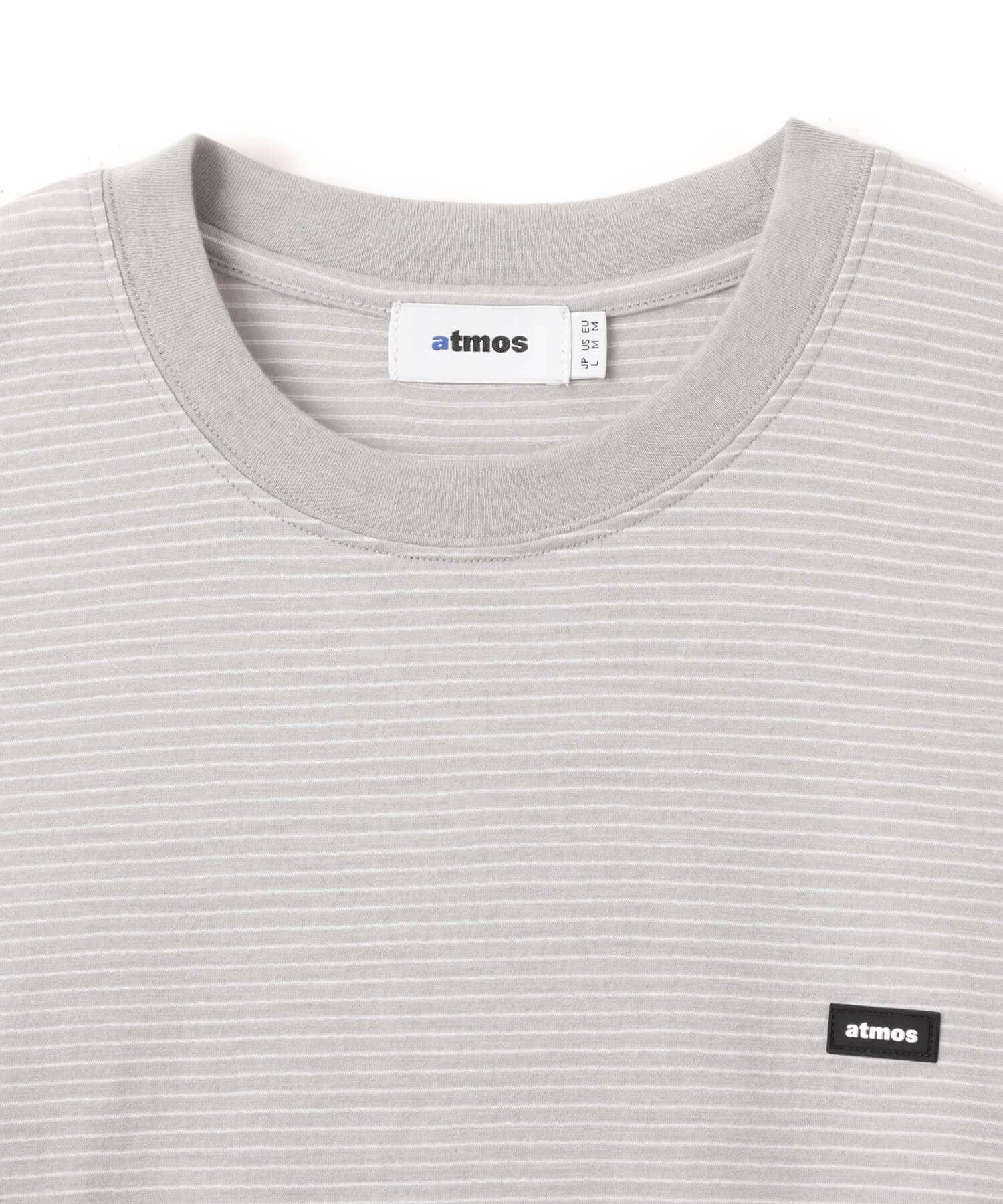 atmos Merino Wool Knit Border LS T-Shirt GRAYの画像