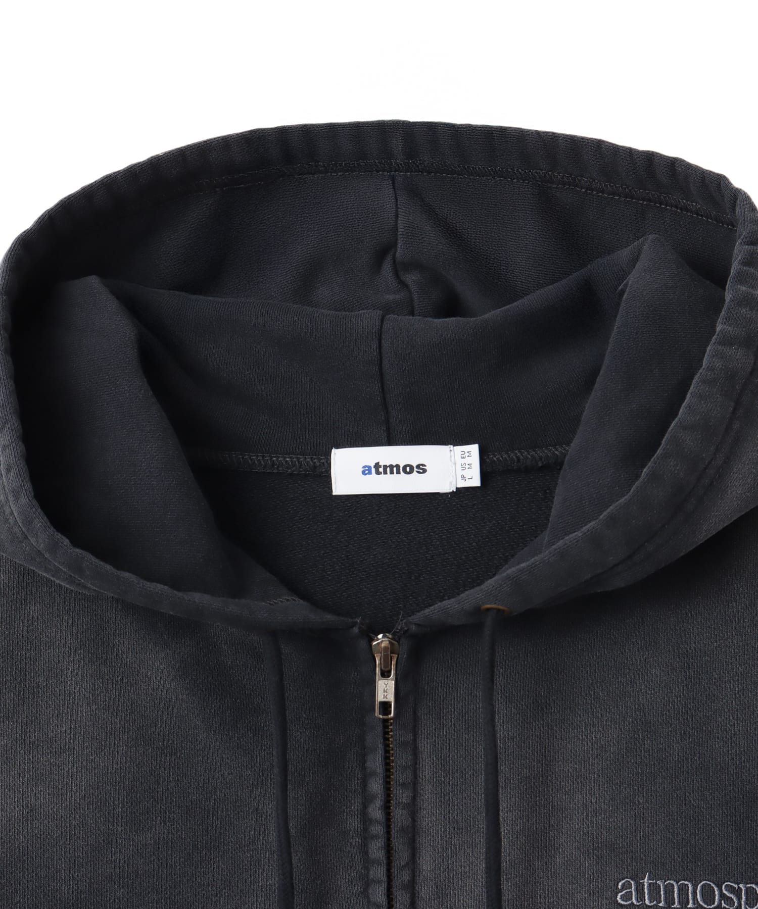 atmos Fade Color Zip-up Hooded Sweatshirt BLACKの画像