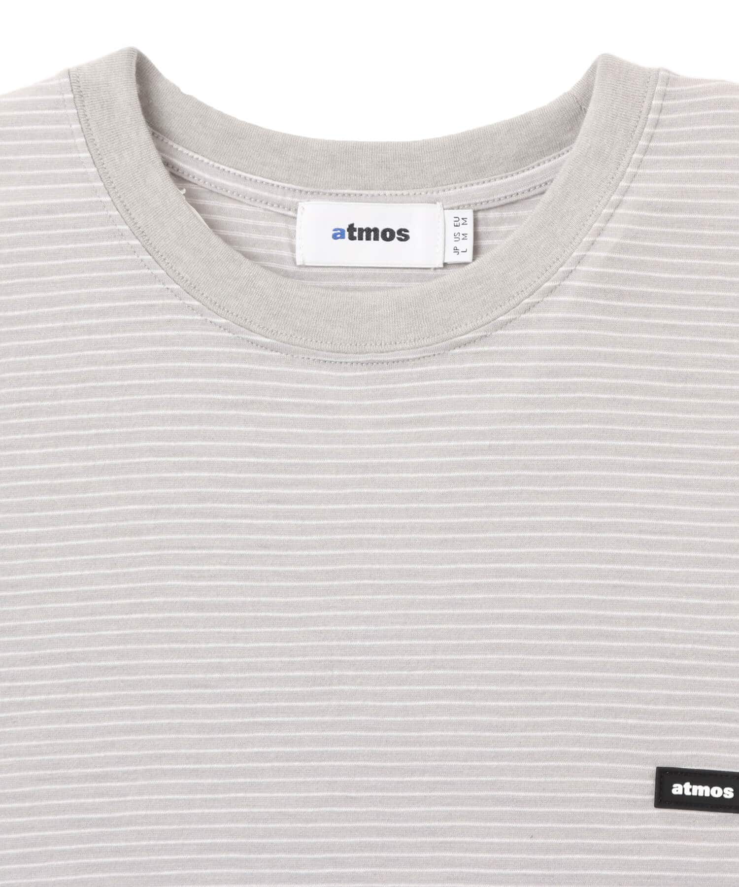 atmos Merino Wool Knit Border T-Shirt GRAYの画像