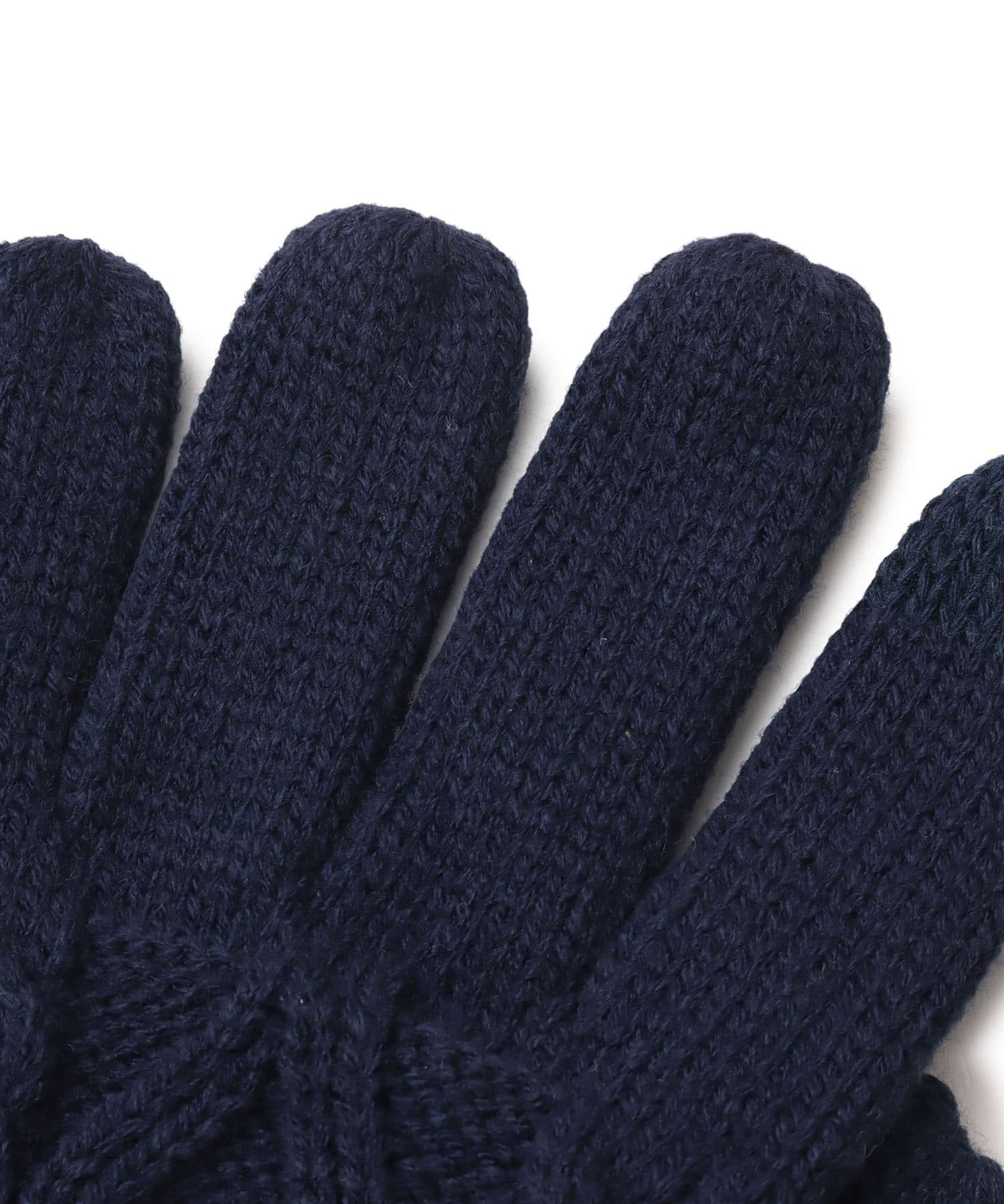 atmos Cable Knit Gloves NAVYの画像