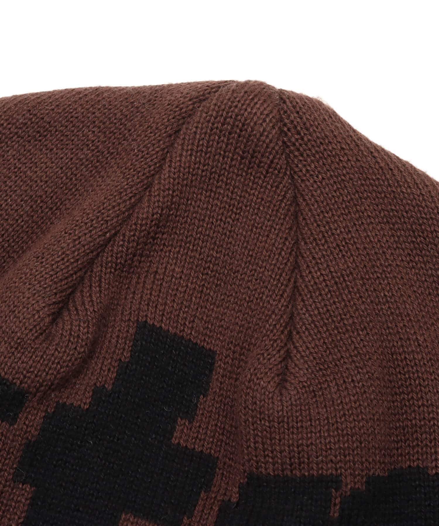 atmos LOGO Knit Cap BROWNの画像