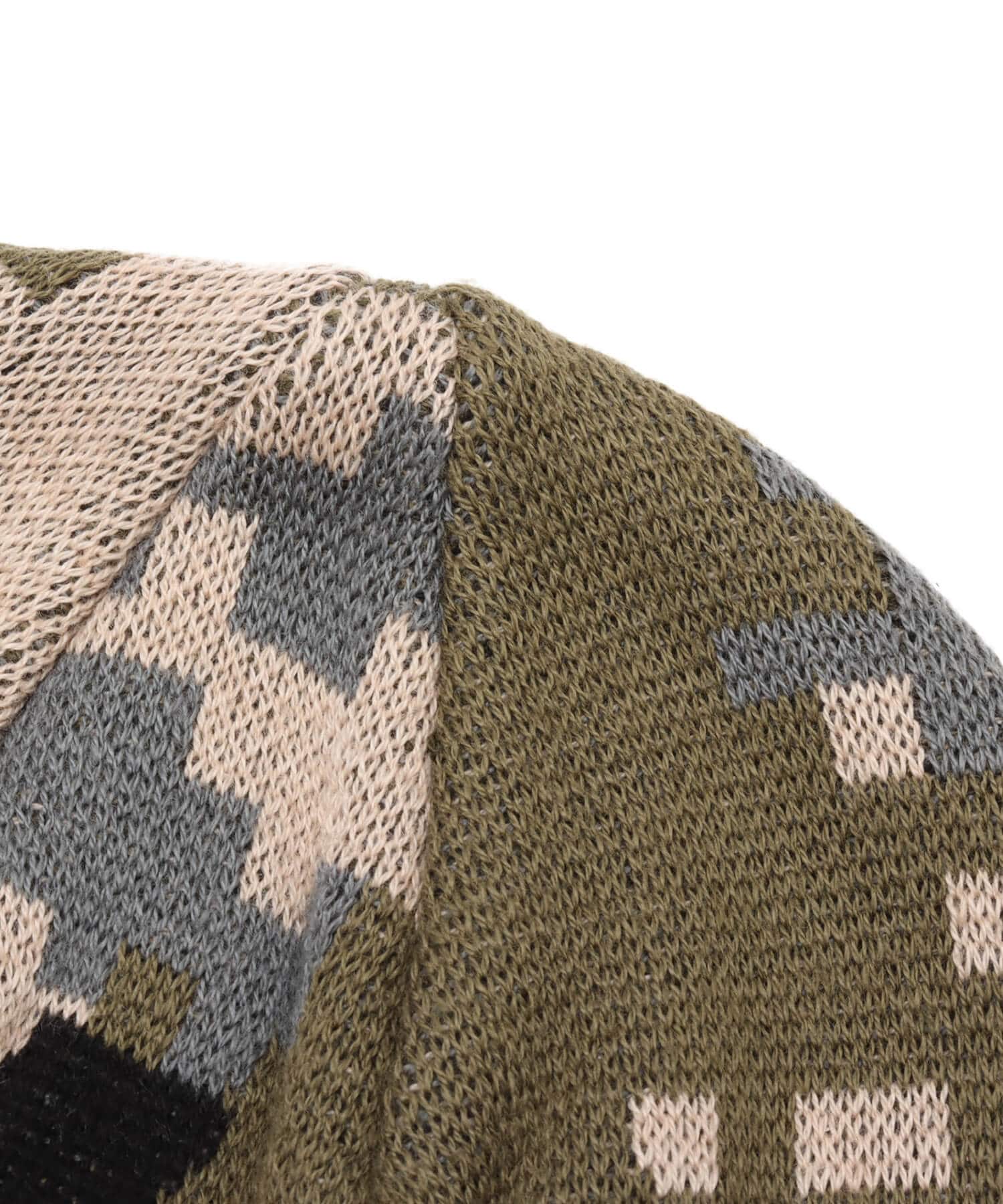 atmos LOGO Knit Cap CAMOUFLAGE KHAKIの画像