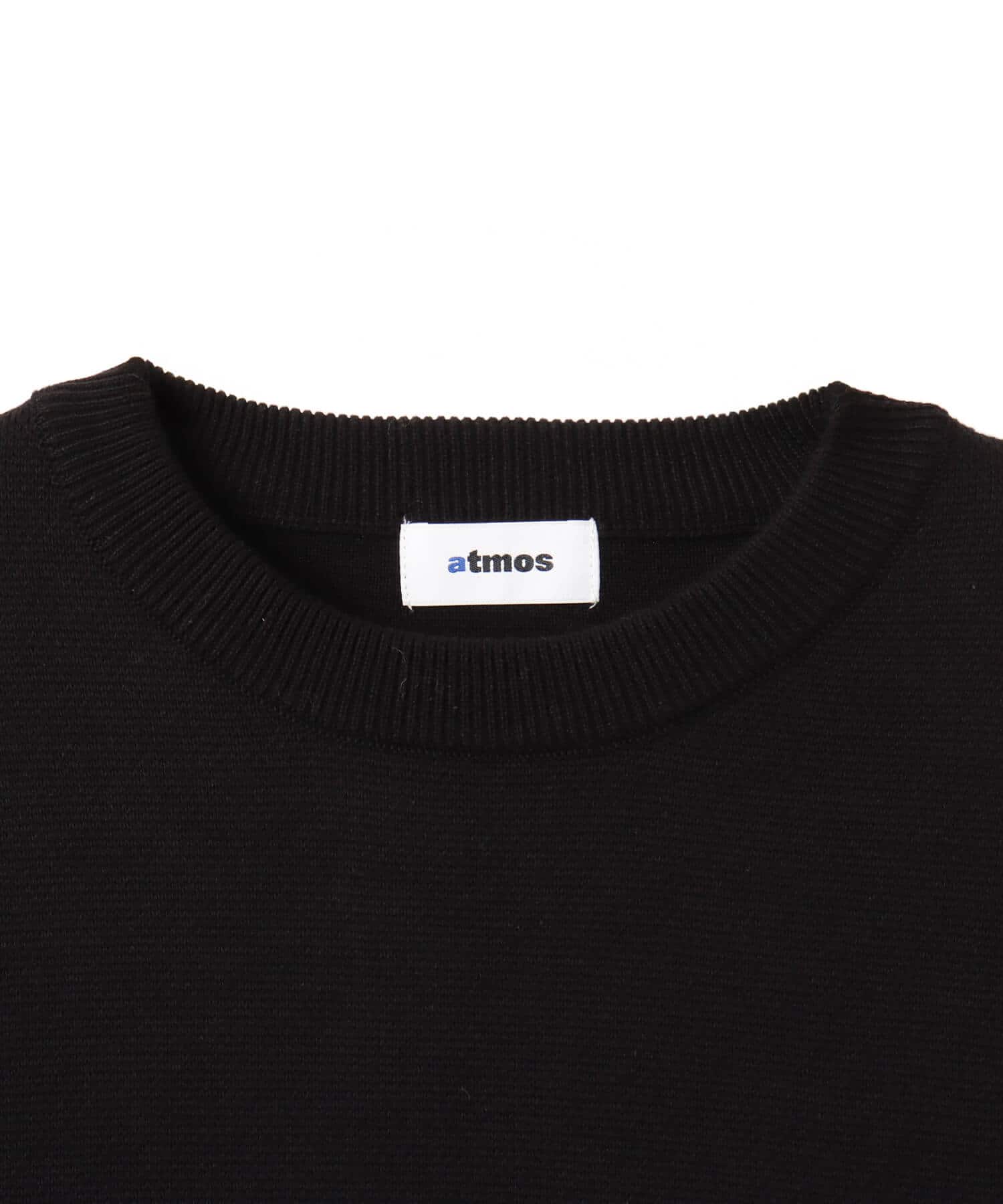 atmos Small Logo Patch  Knit Sweater BLACKの画像