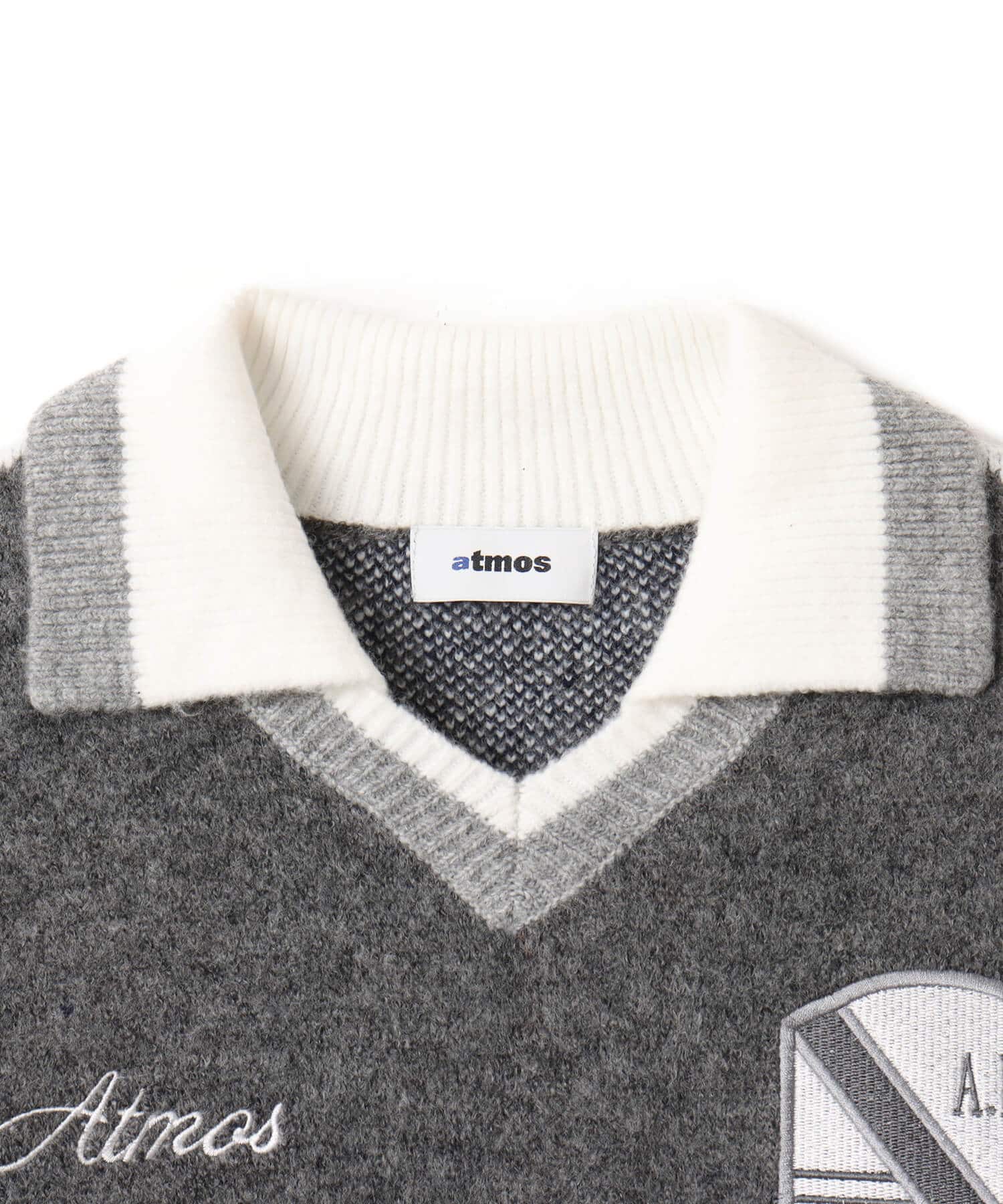 atmos Knit Soccer Polo Shirt GRAYの画像