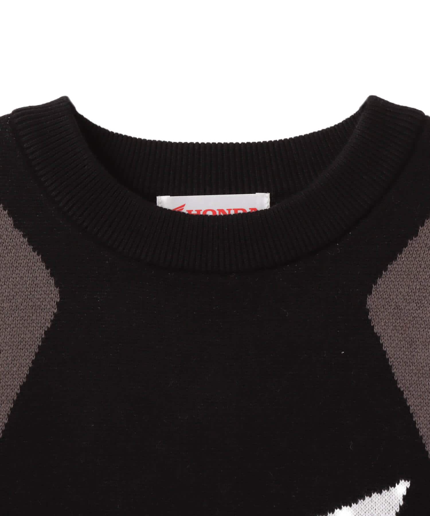 atmos x HONDA Jacquard Knit Sweater BLACKの画像