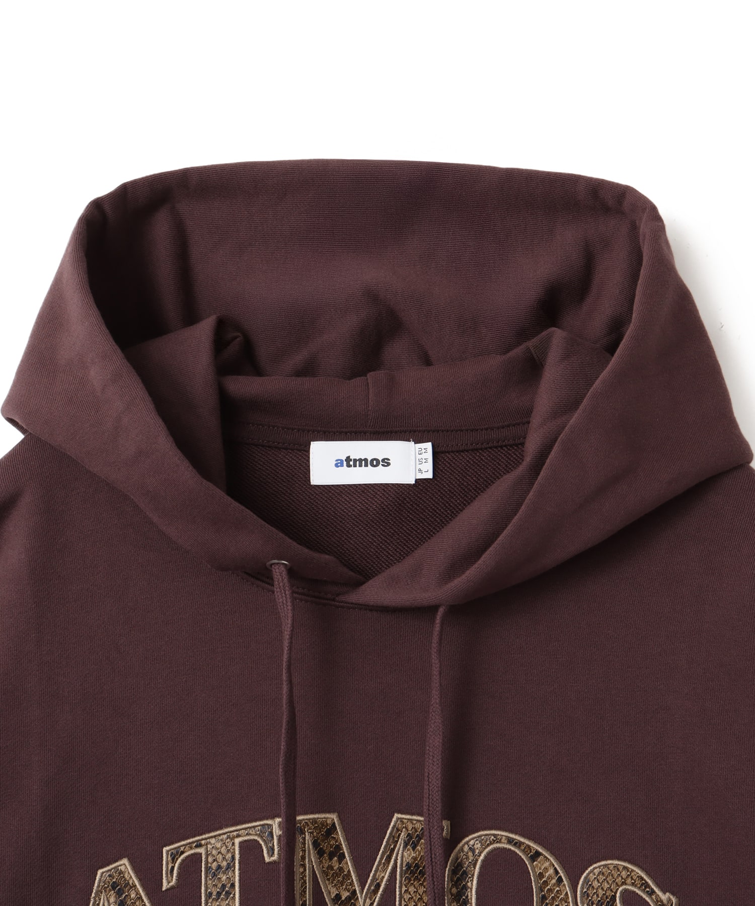 atmos Python Pattern Logo Hoodie BROWNの画像