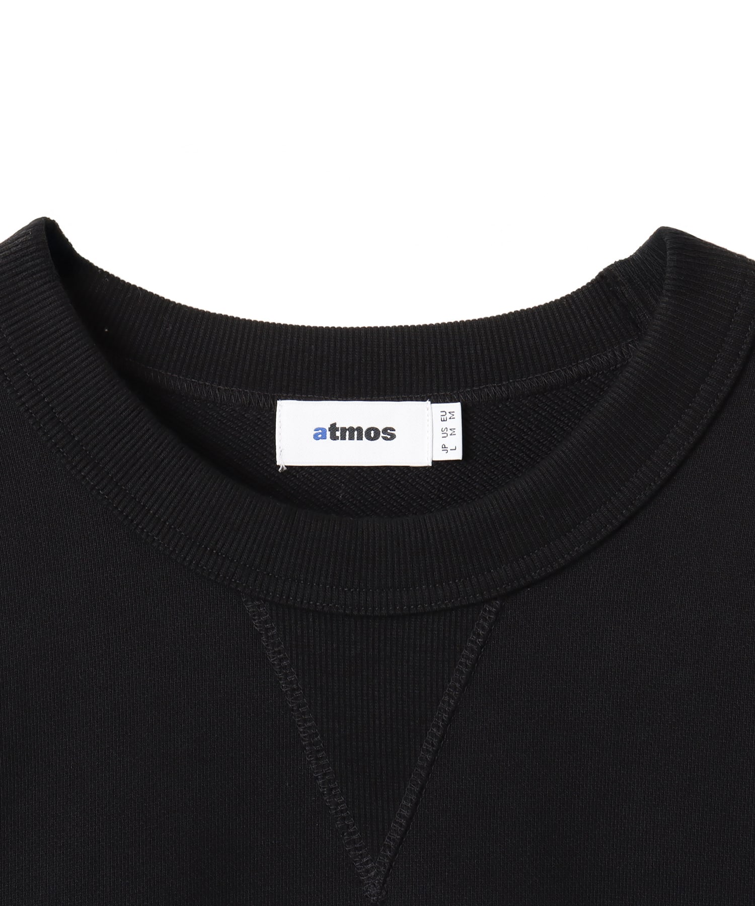 atmos Embroidery Classic Logo Crew Neck Sweatshirt BLACKの画像