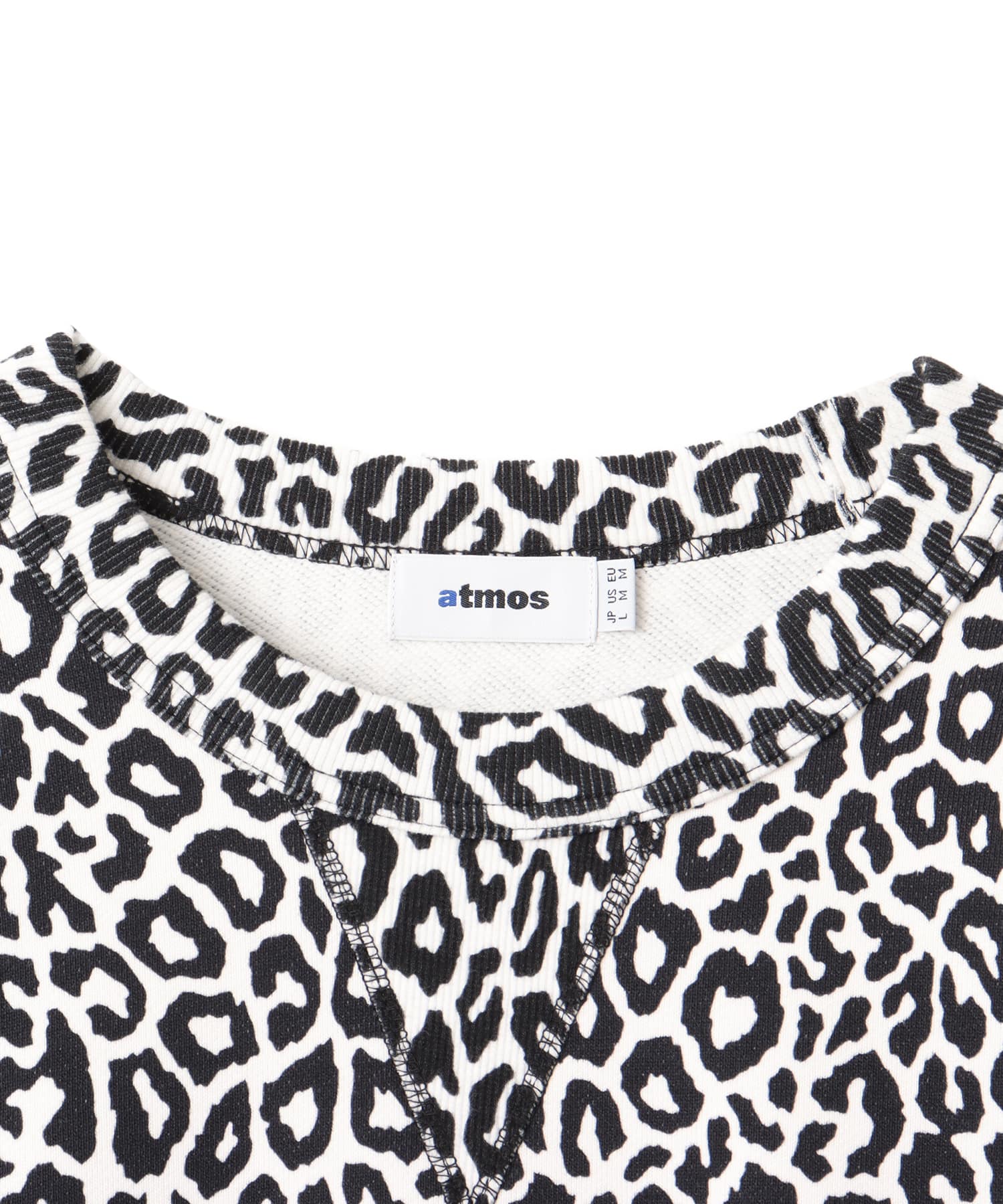 atmos Embroidery Classic Logo Crew Neck Sweatshirt BLACK LEOPARDの画像
