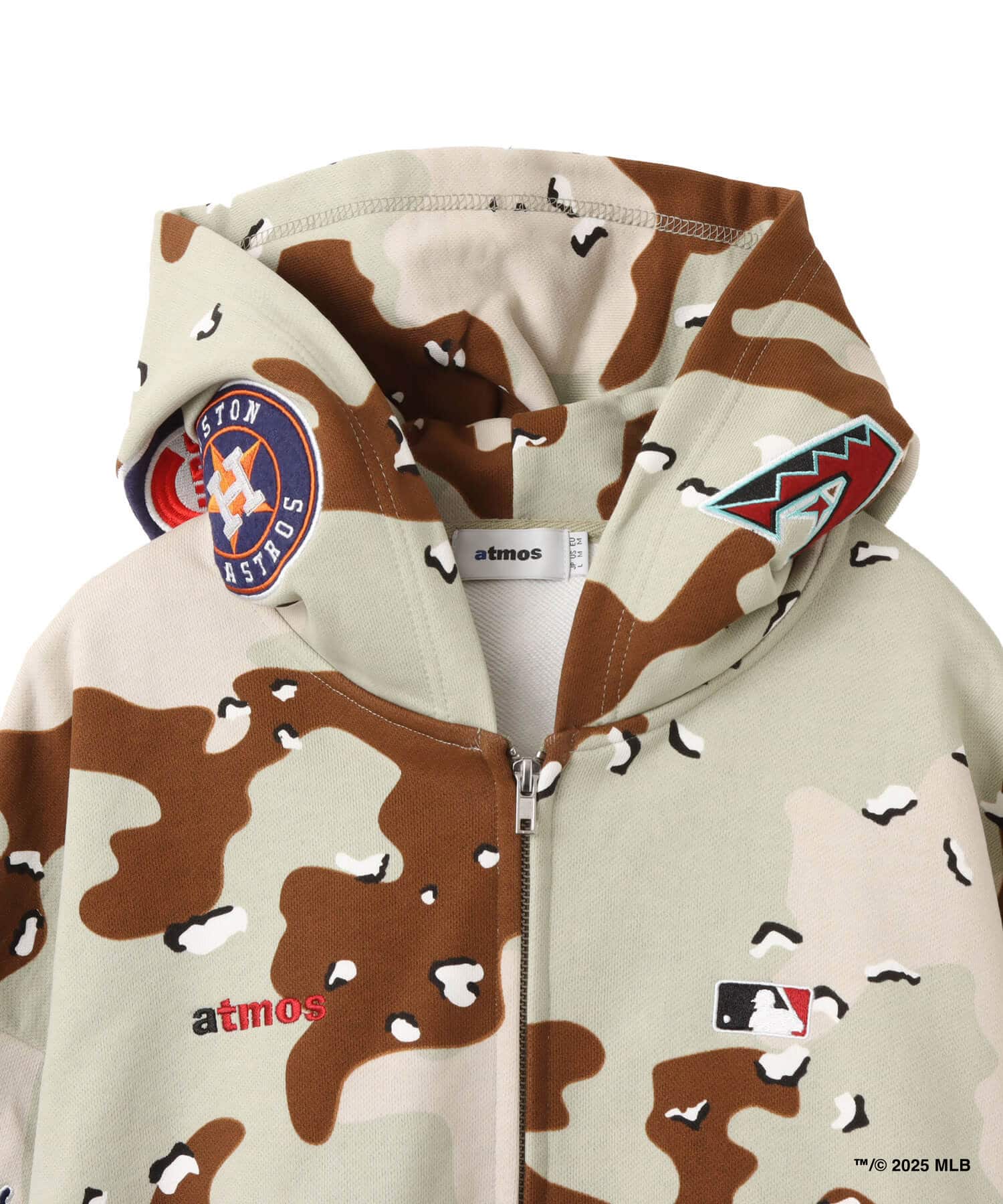 atmos x MLB All Teams Patch Zip-up Hooded Sweatshirt CAMOUFLAGEの画像