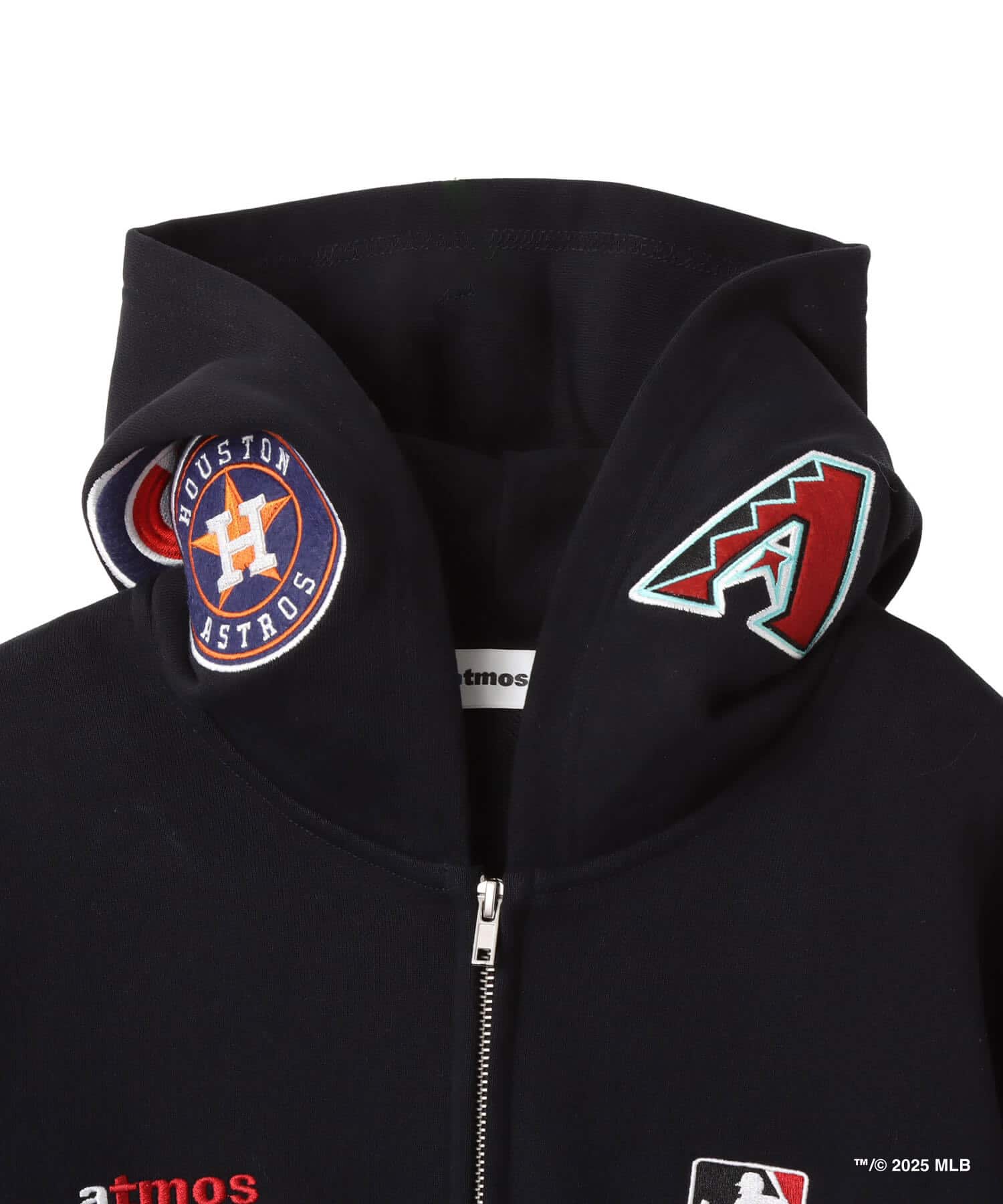 atmos x MLB All Teams Patch Zip-up Hooded Sweatshirt NAVYの画像