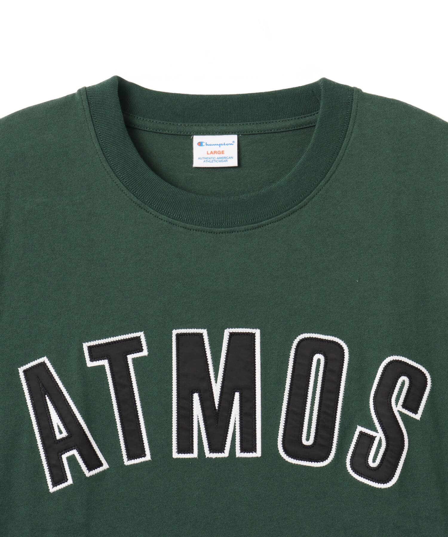 Champion x atmos 16s/1 OE Jersey T-shirt DARK GREENの画像