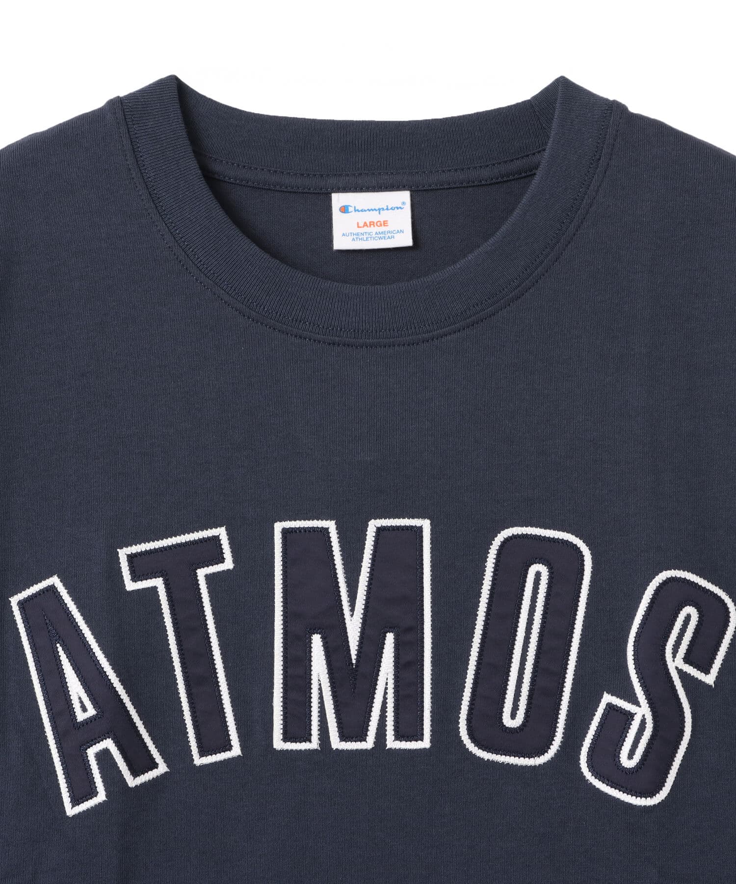 Champion x atmos 16s/1 OE Jersey T-shirt NAVYの画像