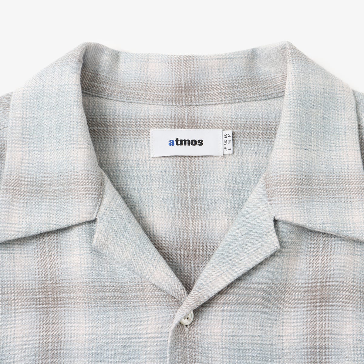 atmos Ombre Check Open Collar Shirt BLUEの画像