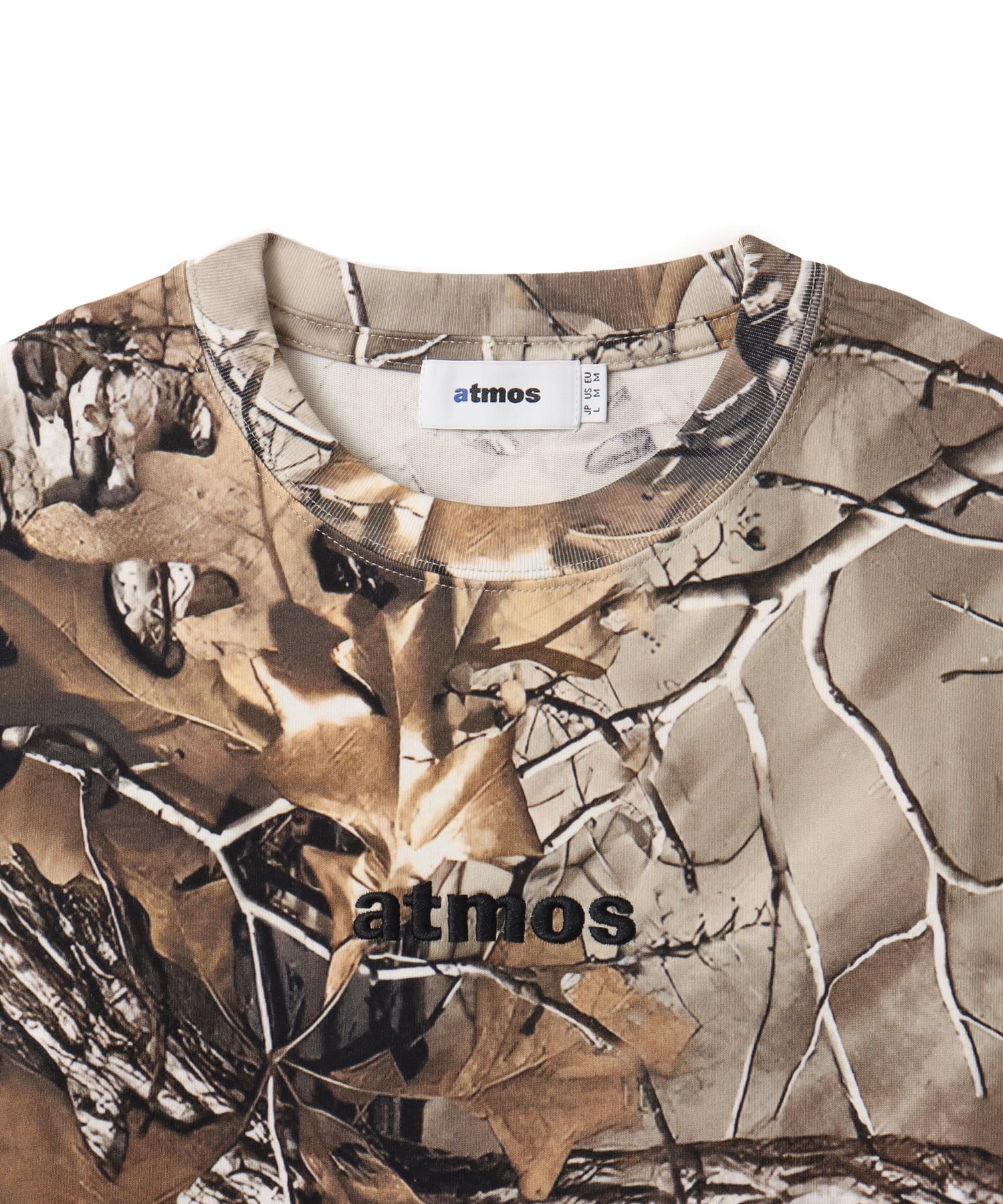 atmos Embroidery Classic Logo CAMO T-shirt BEIGEの画像