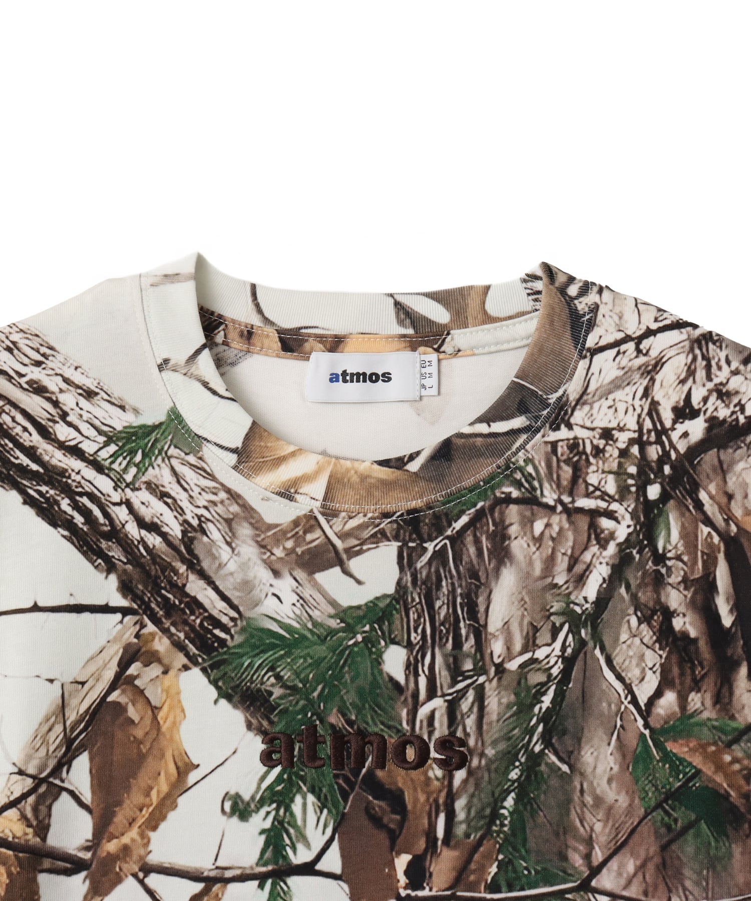 atmos Embroidery Classic Logo CAMO T-shirt WHITEの画像