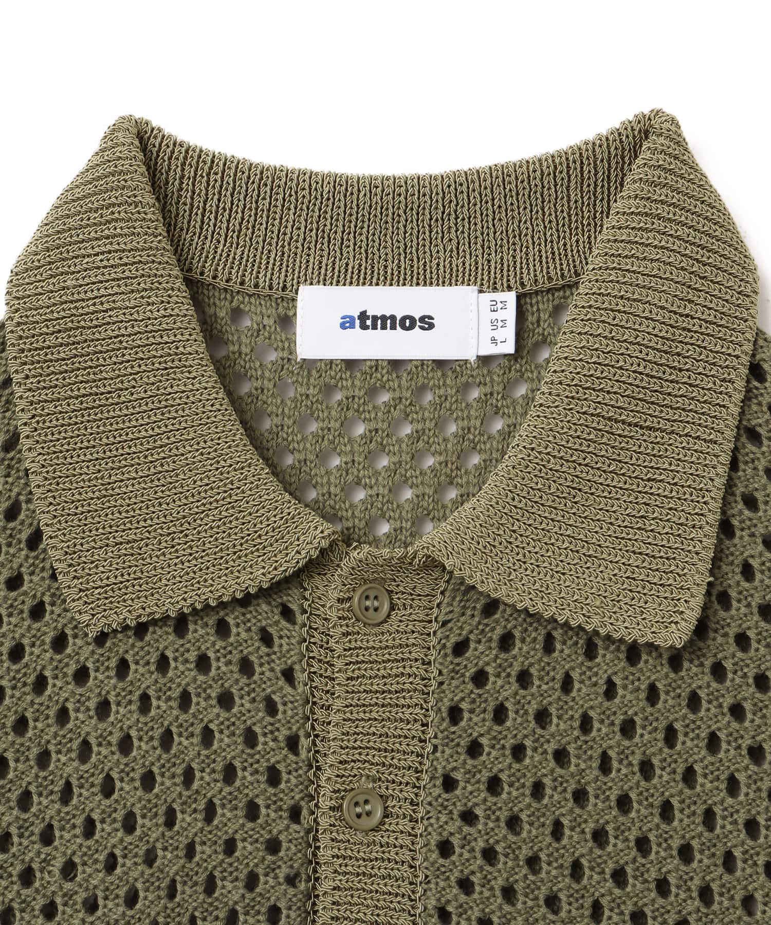atmos Crochet Polo Sweater GREENの画像