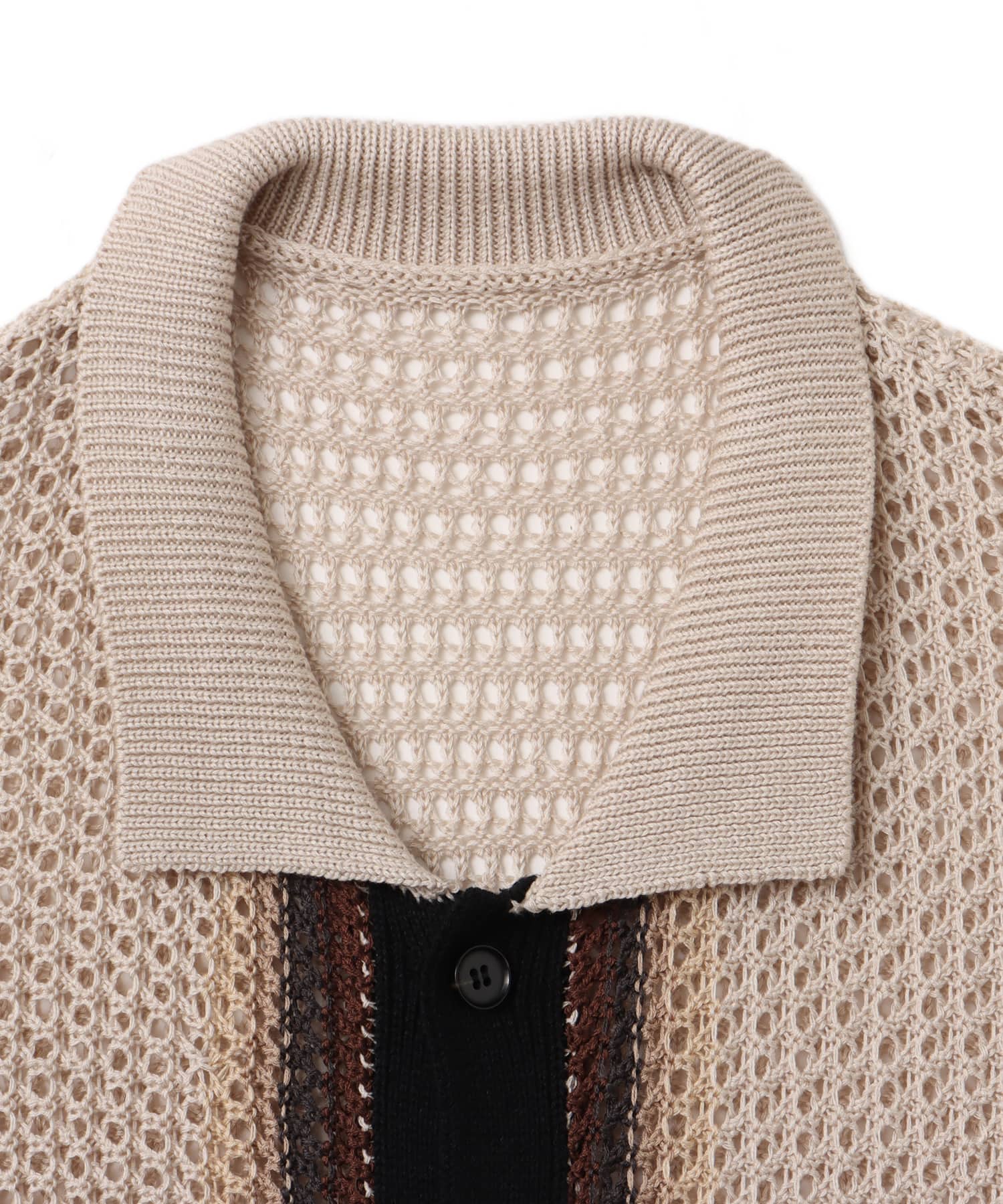 atmos S/S Gradient Knit Shirt BEIGEの画像