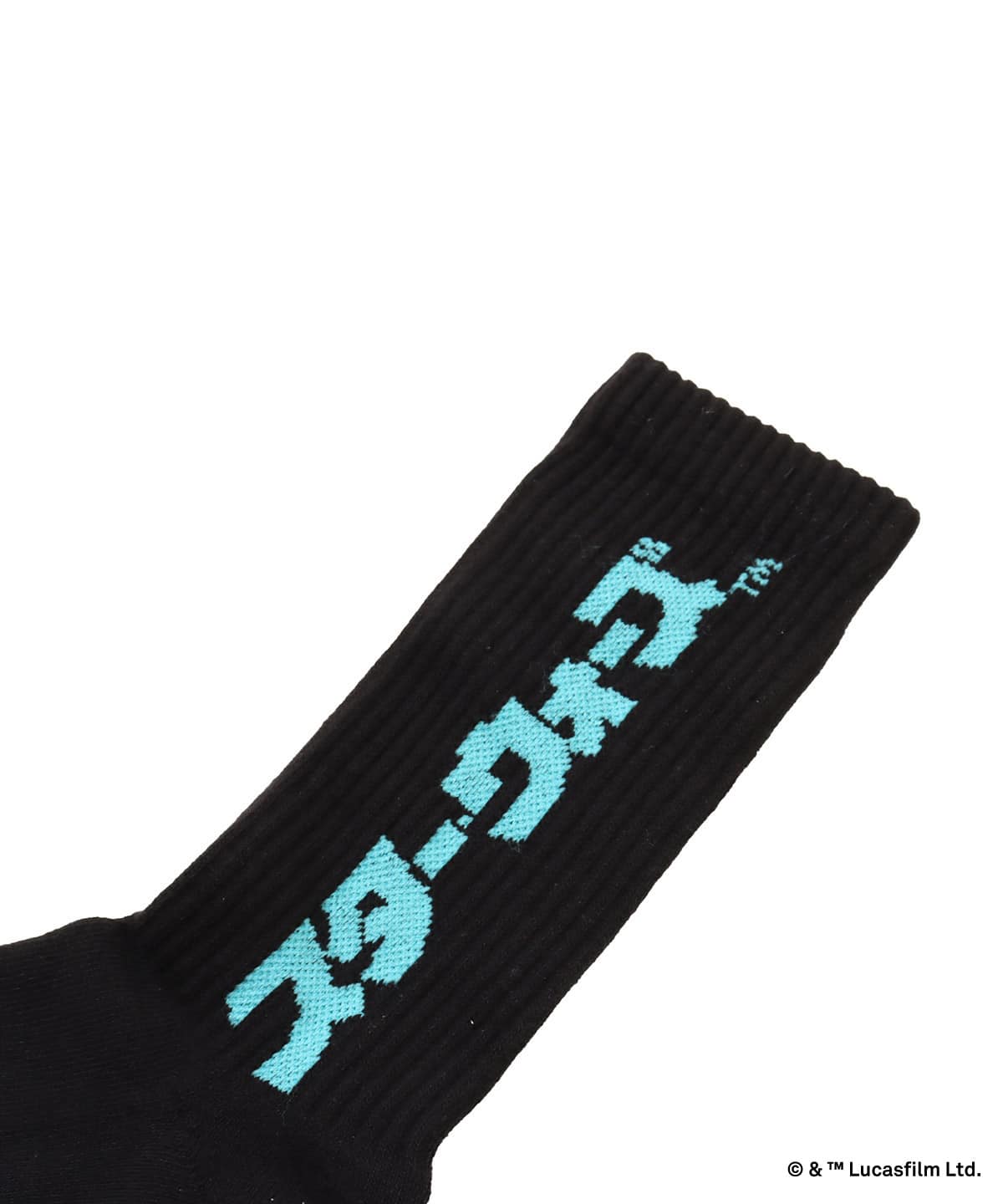 atmos [STAR WARS] カタカナ Logo Socks BLACKの画像