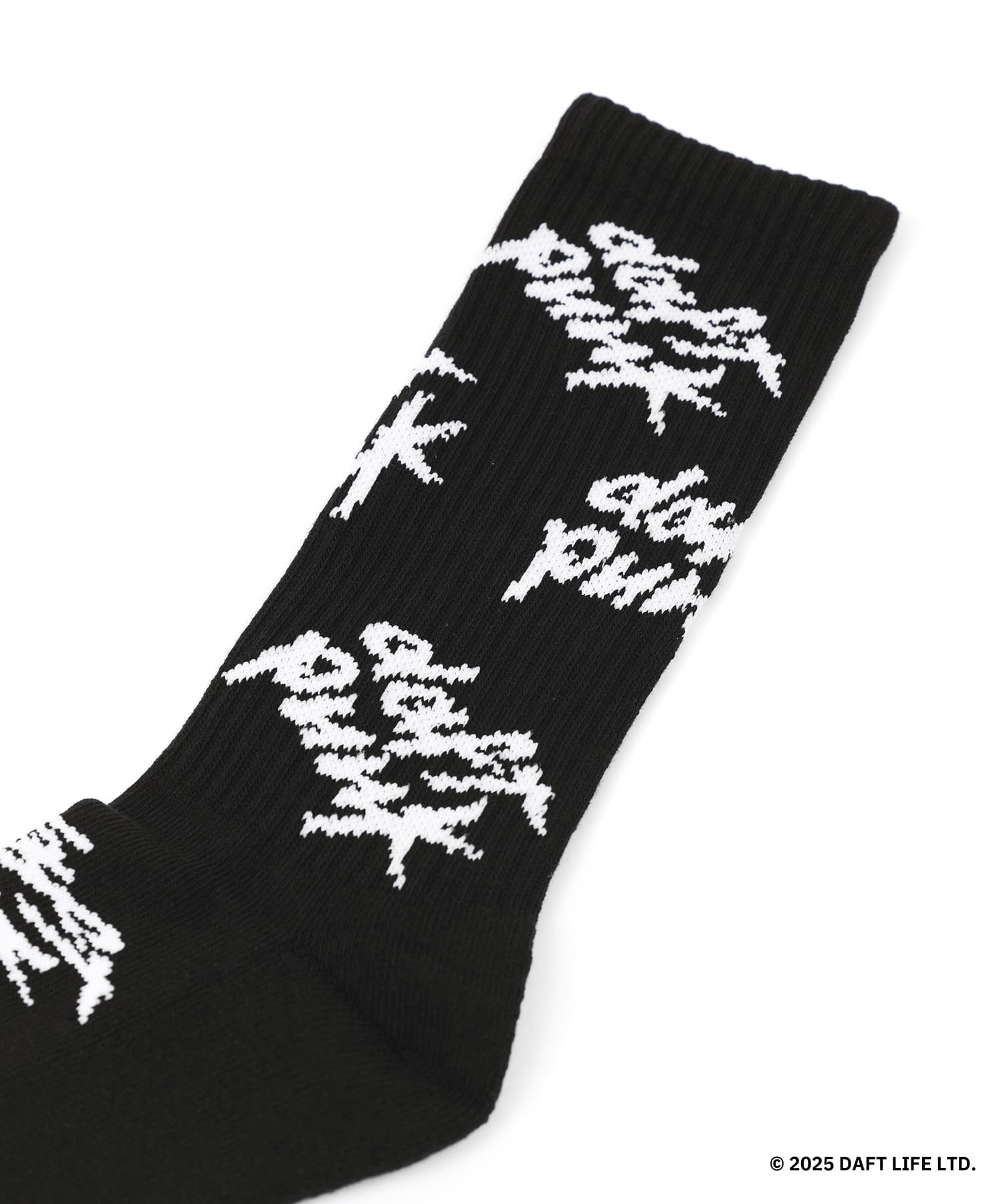 atmos X Daft Punk Logo All Over Socks BLACKの画像