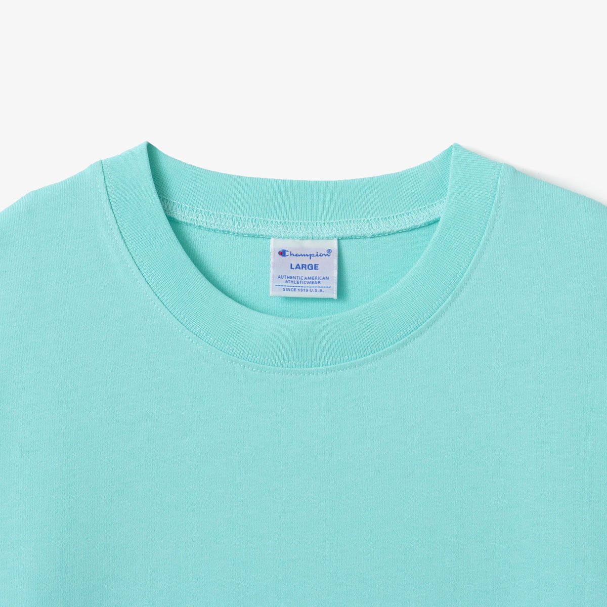 atmos × champion College Logo T-shirt LIGHT GREENの画像
