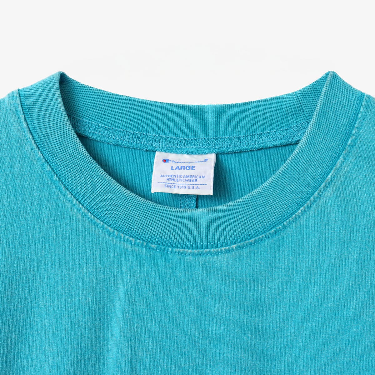 atmos × champion PIGMENT T-shirt LIGHT GREENの画像