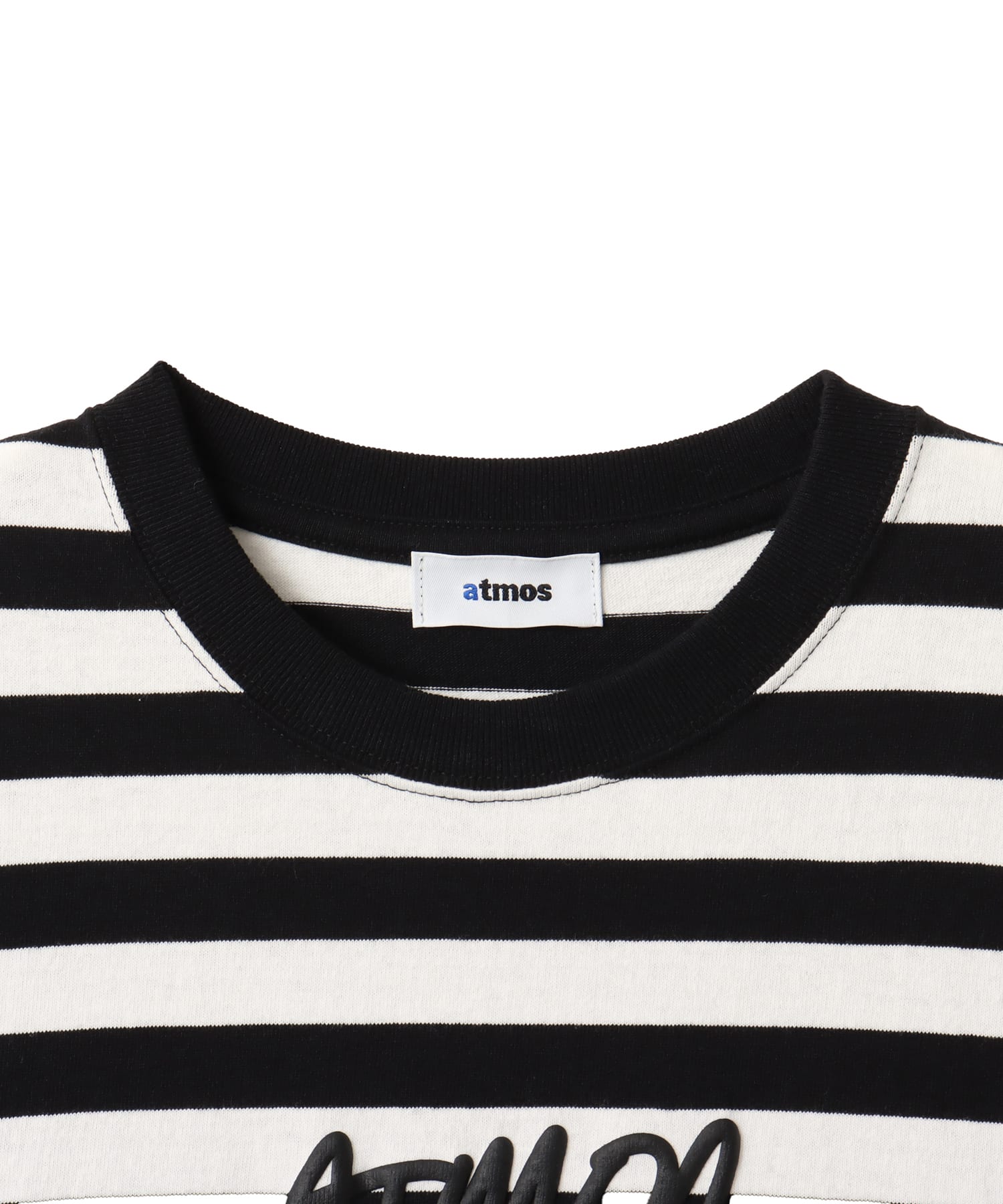 atmos Foam Logo Border T-shirt BLACKの画像