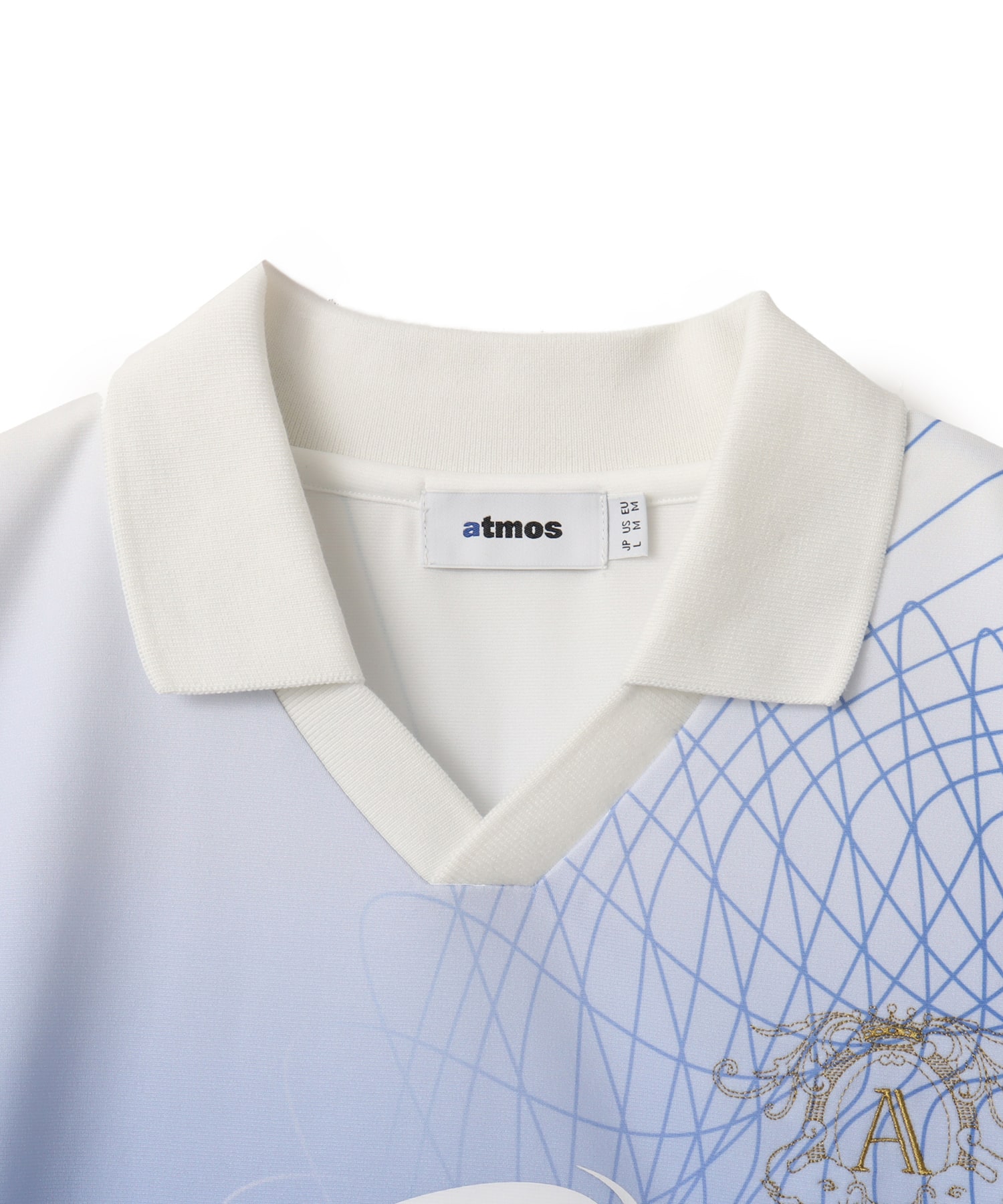 atmos Soccer Jersey Game Polo Shirt BLUEの画像
